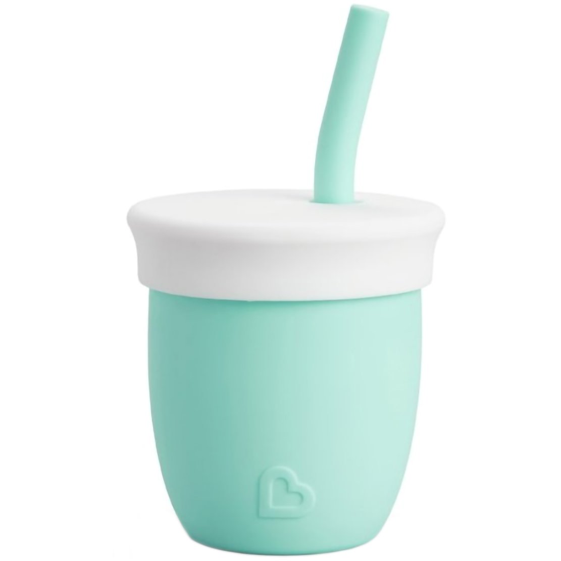 Munchkin Munchkin C'est Silicone Training Cup with Straw Εκπαιδευτικό Κύπελο με Καλαμάκι Σιλικόνης, Κατάλληλο για τα Ευαίσθητα Ούλα του Μωρού 6m+, 118ml, Κωδ 90054 - Πετρόλ