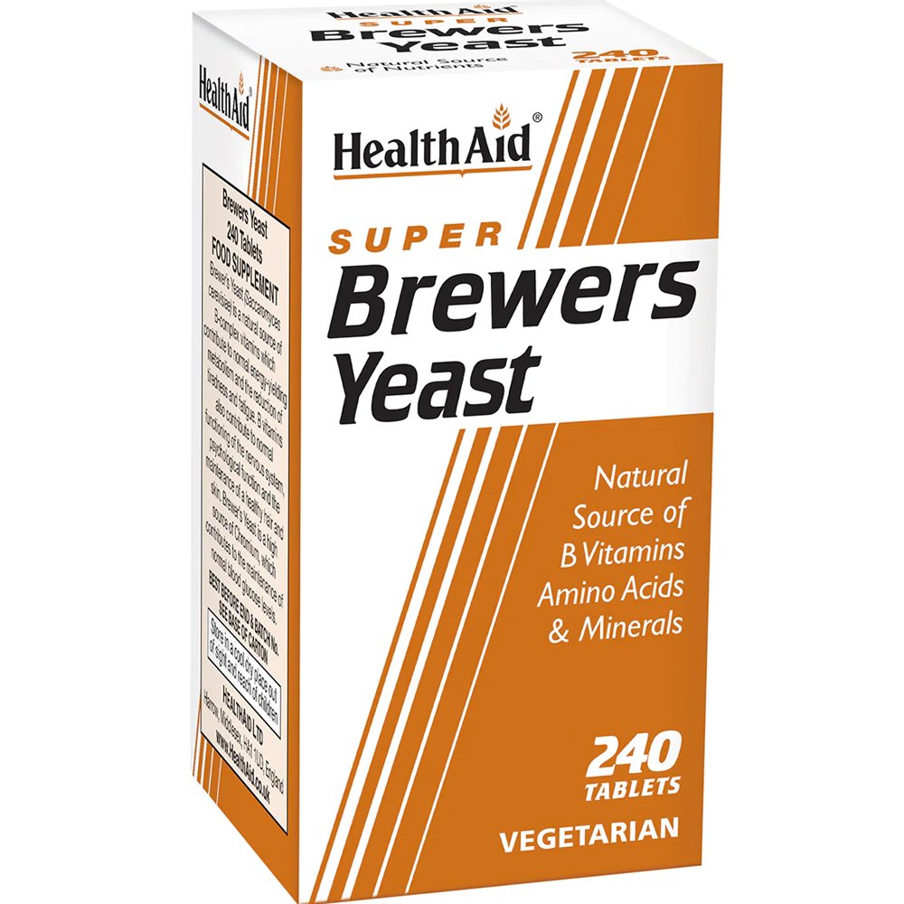 Health Aid Brewers Yeast Συμπλήρωμα Διατροφής με Φυσική Πηγή Βιταμινών Β & Αμινοξέων από Μαγιά Μπύρας για Υγιές Δέρμα & Μαλλιά 240tabs