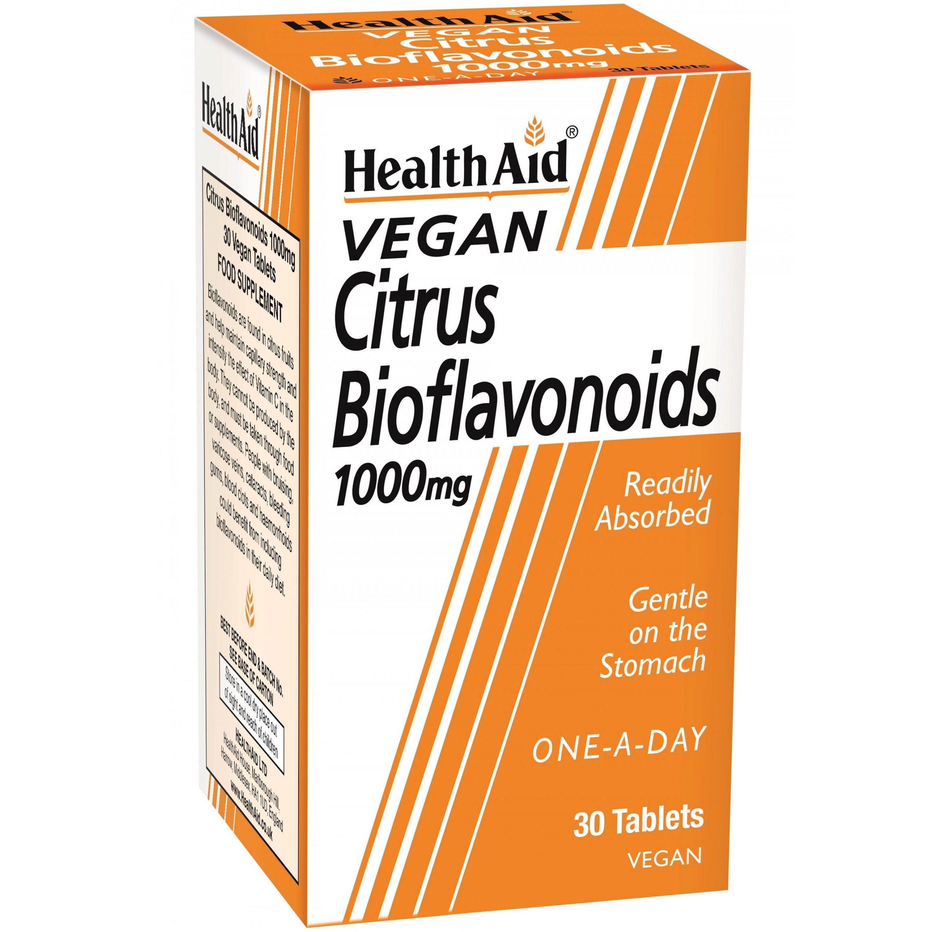 Health Aid Citrus Bioflavonoids 1000mg Συμπλήρωμα Διατροφής με Βιοφλαβονοειδή για την Ενίσχυση του Κυκλοφορικού & του Ανοσοποιητικού Συστήματος 30tabs