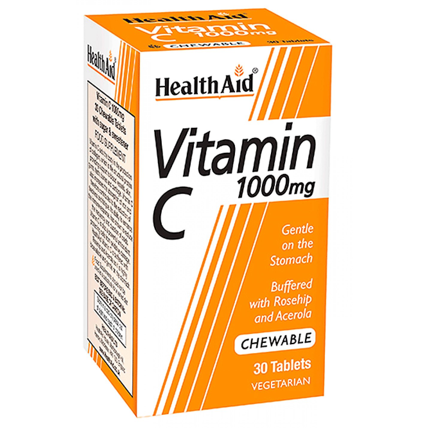 Health Aid Vitamin C 1000mg Συμπλήρωμα Διατροφής, Μασώμενο, με Βιταμίνης C για Ενίσχυση του Ανοσοποιητικού 30 Chewable Tabs