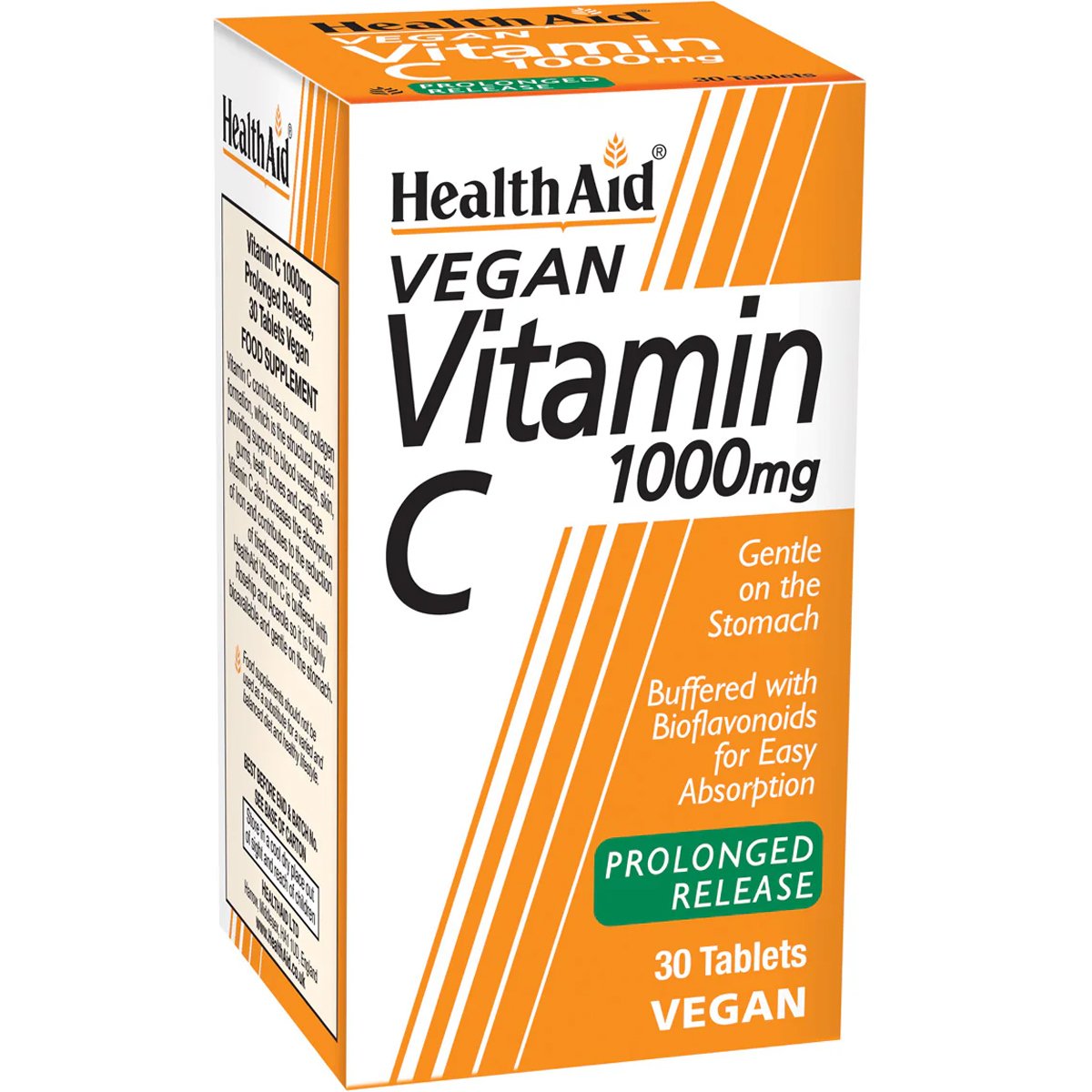 Health Aid Health Aid Vitamin C 1000mg With Bioflavonoids Συμπλήρωμα Διατροφής Βιταμίνης C με Βιοφλαβονοειδή & Εκχυλίσματα Αγριοτριανταφυλλιάς & Ασερόλας Παρατεταμένης Αποδέσμευσης για Ενίσχυση του Ανοσοποιητικού 30tabs