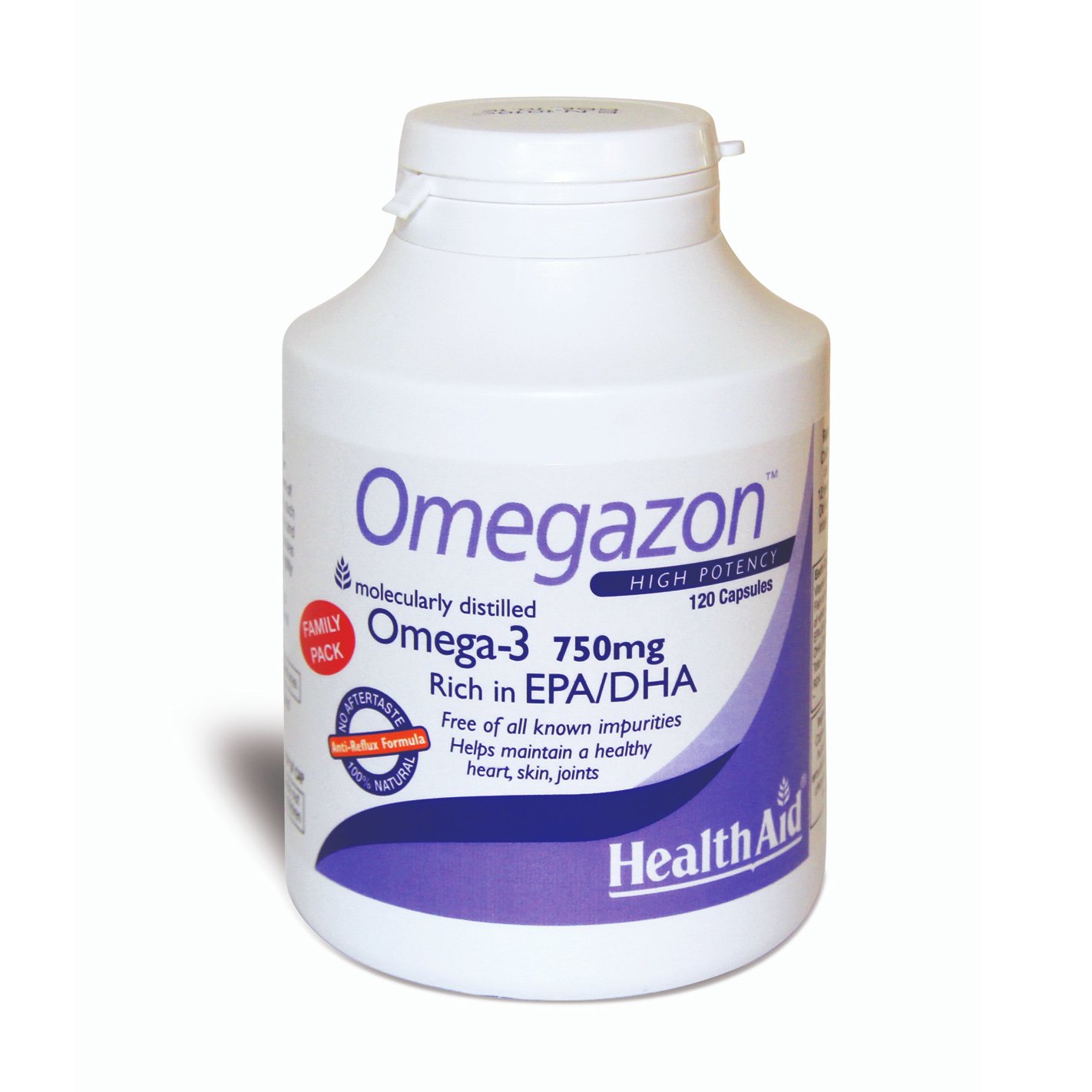 Health Aid Omegazon 750Mg -Family Pack Νορβηγικά Ιχθυέλαια Διπλής Μοριακής Απόσταξης 120Caps