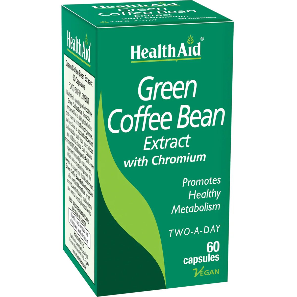 Health Aid Health Aid Green Coffee Bean Extract & Chromium Συμπλήρωμα Διατροφής Εκχυλίσματος Πράσινου Καφέ με Χρώμιο για Ενεργοποίηση του Μεταβολισμού, Καύση Λίπους & Ρύθμιση του Γλυκαιμικού Δείκτη 60caps