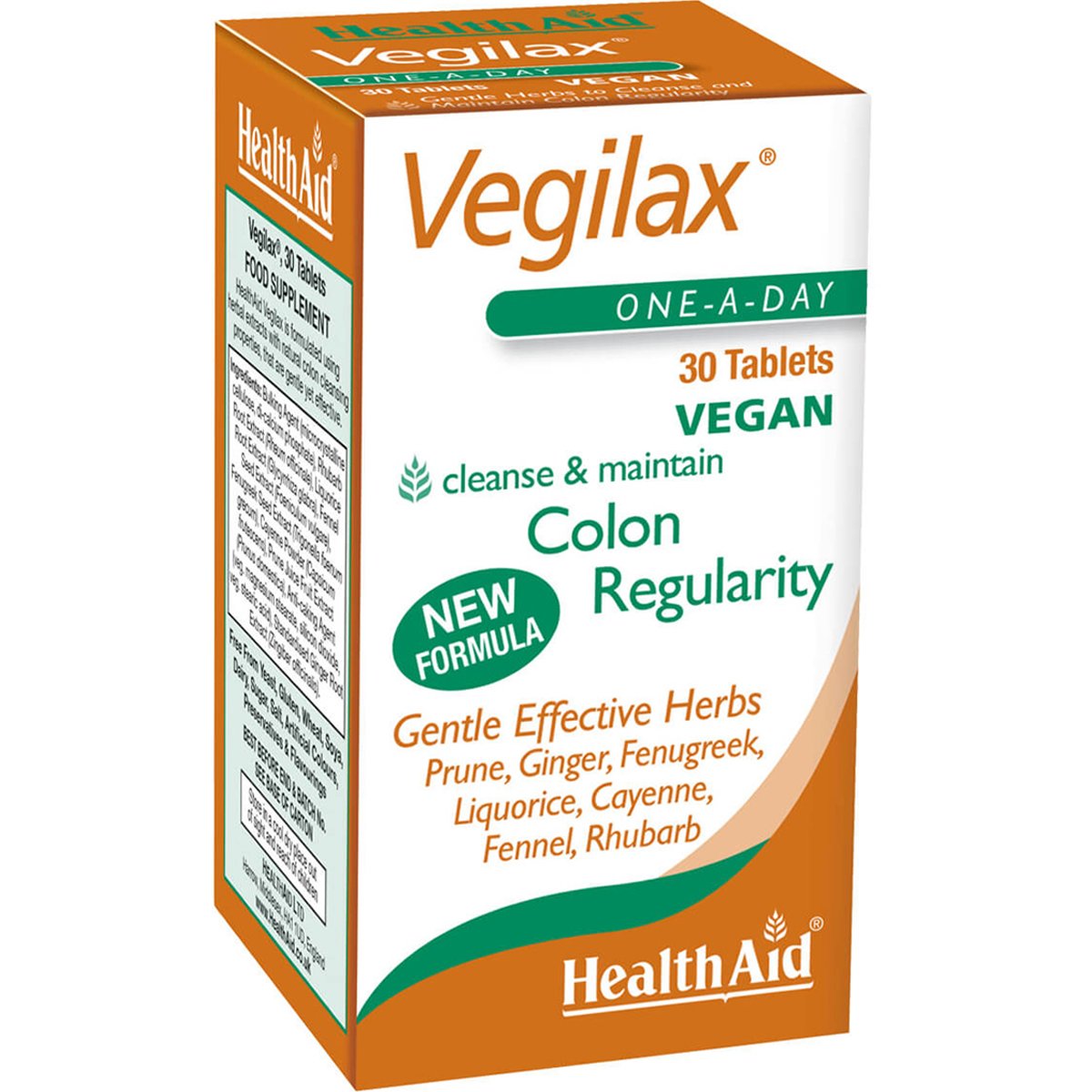 Health Aid Health Aid Vegilax Συμπλήρωμα Διατροφής Εκχυλίσματος Βοτάνων για την Αντιμετώπιση της Δυσκοιλιότητας & Ενίσχυση της Εντερικής Κινητικότητας 30tabs