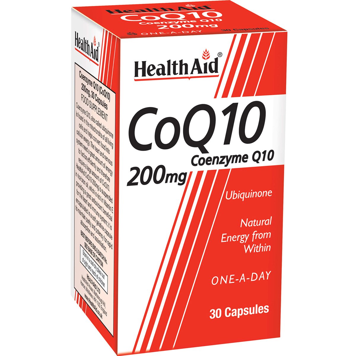Health Aid Health Aid CoQ10 200mg Συμπλήρωμα Διατροφής Συνενζύμου Q10 για Αύξηση της Παραγωγής Ενέργειας σε Κυτταρικό Επίπεδο με Ισχυρές Αντιοξειδωτικές Ιδιότητες 30caps