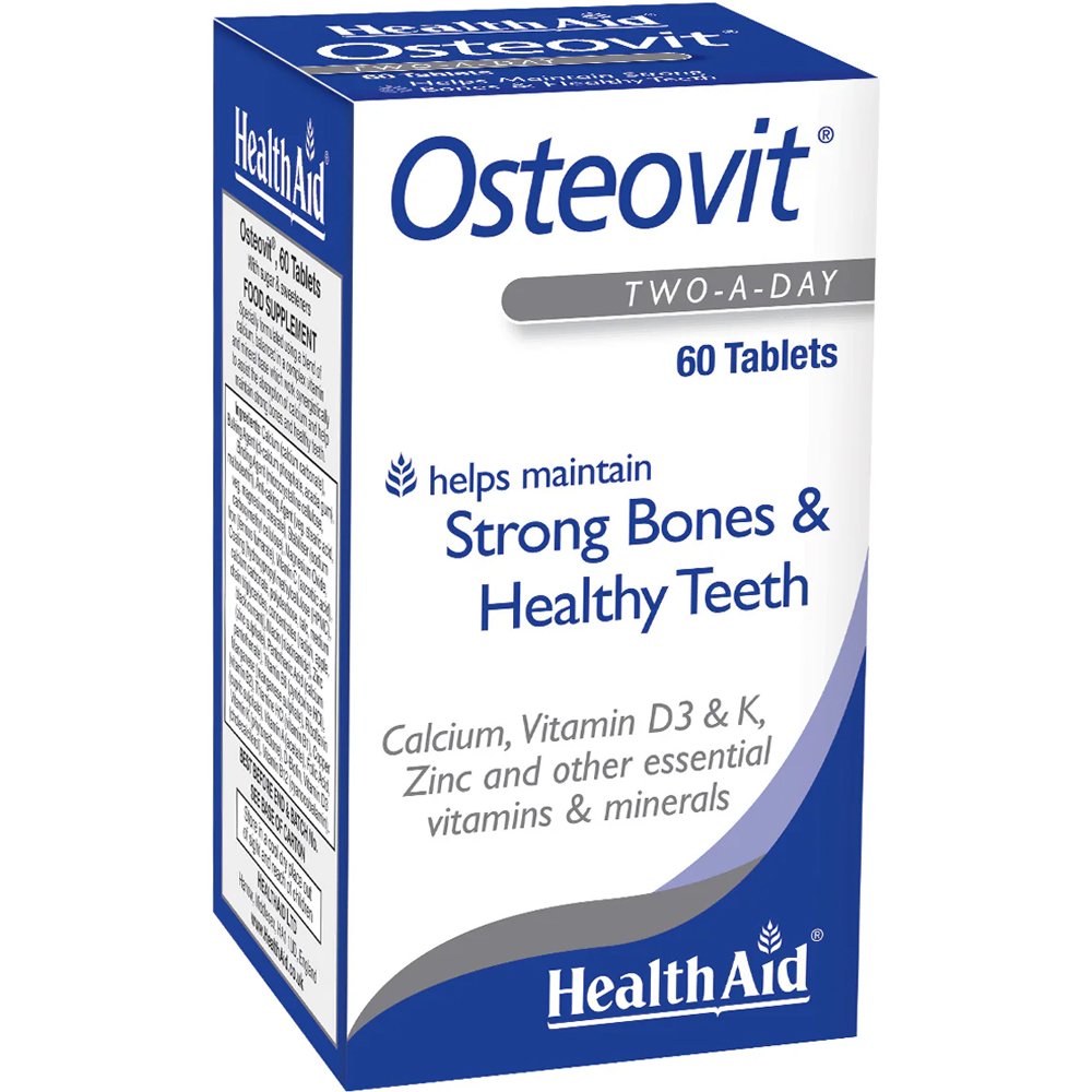 Health Aid Health Aid Osteovit Συμπλήρωμα Διατροφής Βιταμινών & Μετάλλων για Υγιή & Γερά Οστά & Δόντια 60tabs