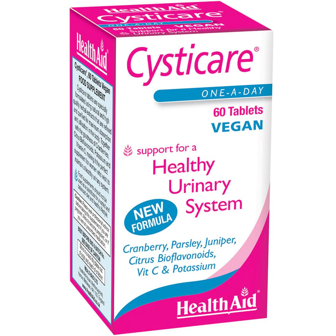 Health Aid Health Aid Cysticare Συμπλήρωμα Διατροφής Εκχυλίσματος Κράνμπερυ, Μαϊντανού, Βιταμινών & Μετάλλων για την Αντιμετώπιση Λοιμώξεων & Προστασία του Γυναικείου Ουροποιητικού Συστήματος 60tabs