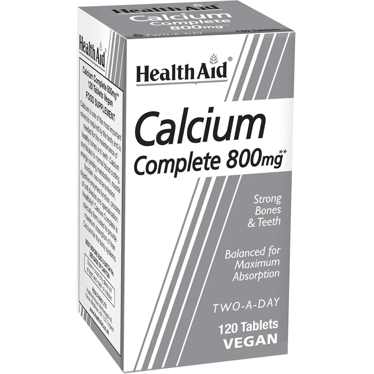 Health Aid Health Aid Calcium Complete 800mg Συμπλήρωμα Διατροφής Ολοκληρωμένης Φόρμουλας Ασβεστίου 3 Μορφών Μέγιστης Απορρόφησης για Γερά Οστά & Δόντια 120tabs