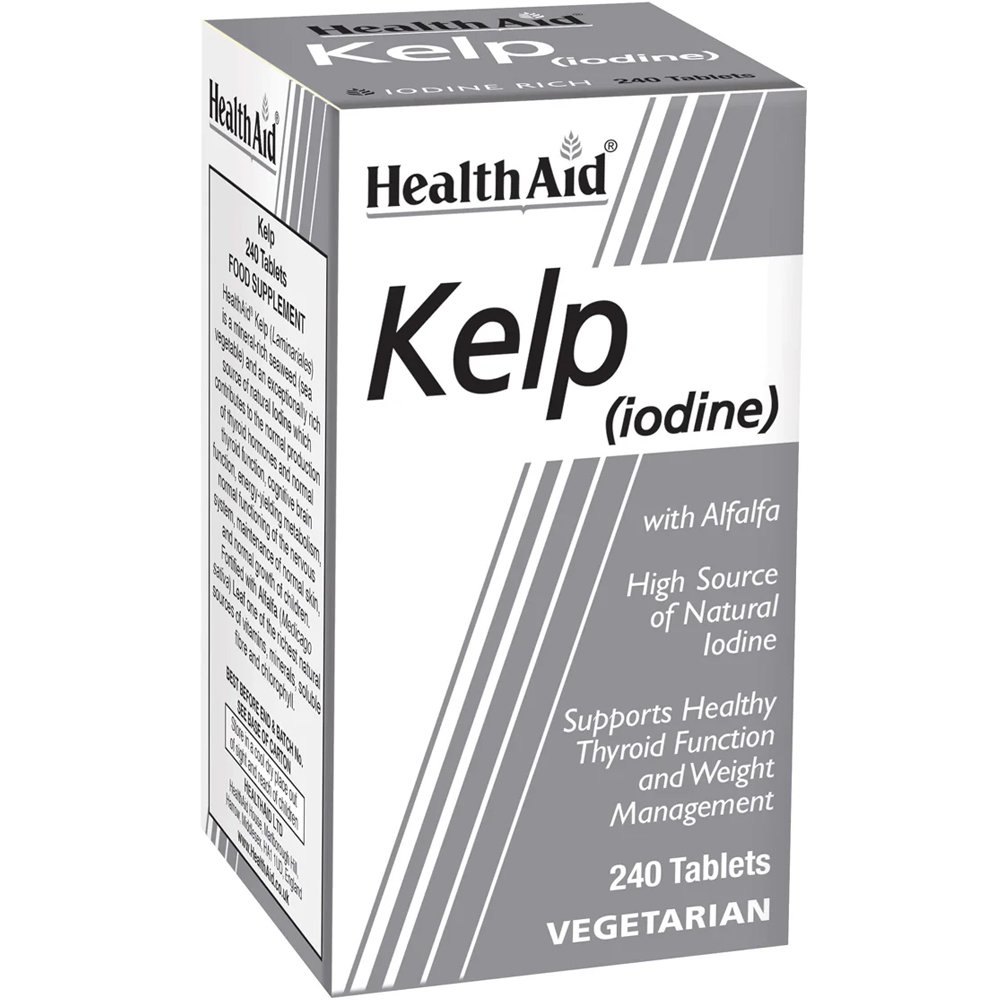 Health Aid Health Aid Kelp (Iodine) Συμπλήρωμα Διατροφής Νορβηγικού Φύκους Kelp Πλούσιο σε Ιώδιο για την Καλή Λειτουργία του Θυρεοειδούς Αδένα 240tabs