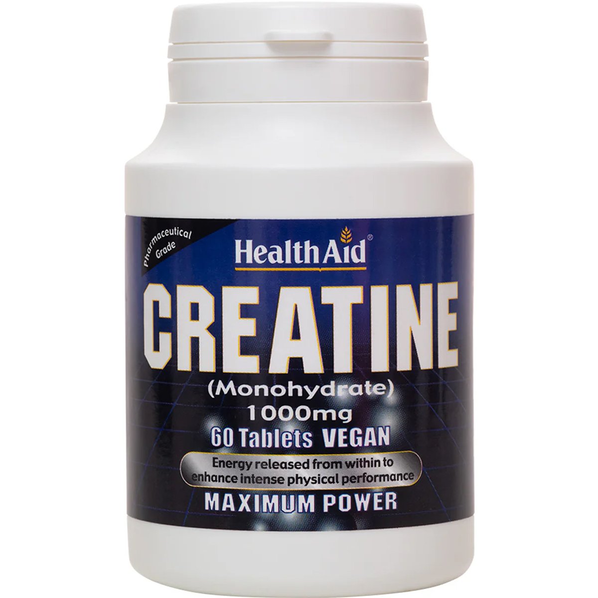 Health Aid Health Aid Creatine Monohydrate 1000mg Συμπλήρωμα Διατροφής Κρεατίνης Υψηλής Καθαρότητας Μονοϋδρικής Μορφής για Ενέργεια Κατά την Προπόνηση & Αύξηση της Μυϊκής Μάζας 60tabs