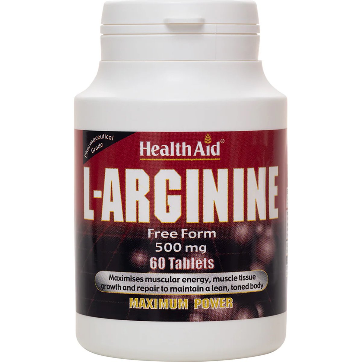 Health Aid Health Aid L-Arginine 500mg Συμπλήρωμα Διατροφής Αμινοξέος Αργινίνης για Μυϊκή Αποκατάσταση & Παραγωγή Αυξητικής Ορμόνης 60tabs