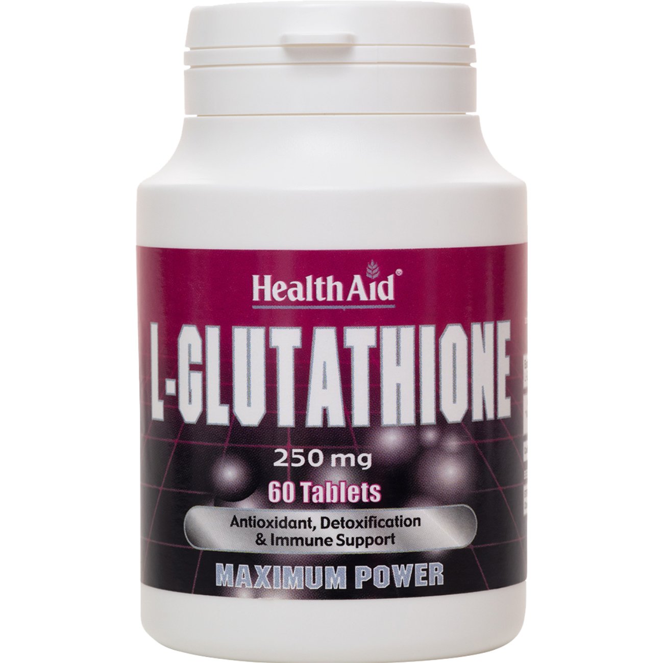 Health Aid L-Glutathione 250mg Συμπλήρωμα Διατροφής Αμινοξέος Γλουταθειόνης με Πολύ Ισχυρές Αντιοξειδωτικές Ιδιότητες για Αποτοξίνωση, Ενέργεια & Υποστήριξη των Εγκεφαλικών Λειτουργιών 60tabs