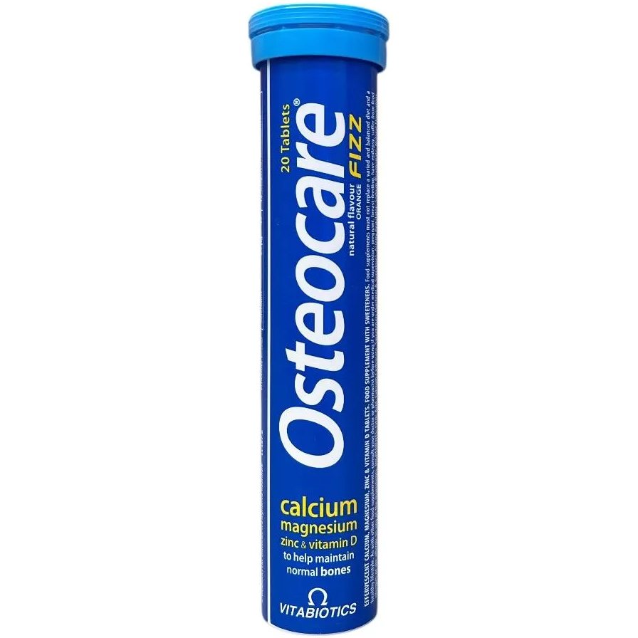 Vitabiotics Osteocare Fizz Calcium, Magnesium, Zinc & Vitamin D Συμπλήρωμα Διατροφής με Ασβέστιο, Μαγνήσιο, Ψευδάργυρο & Βιταμίνη D για την Διατήρηση της Φυσιολογικής Κατάστασης των Οστών, με Γεύση Πορτοκάλι 20 Effer.tabs