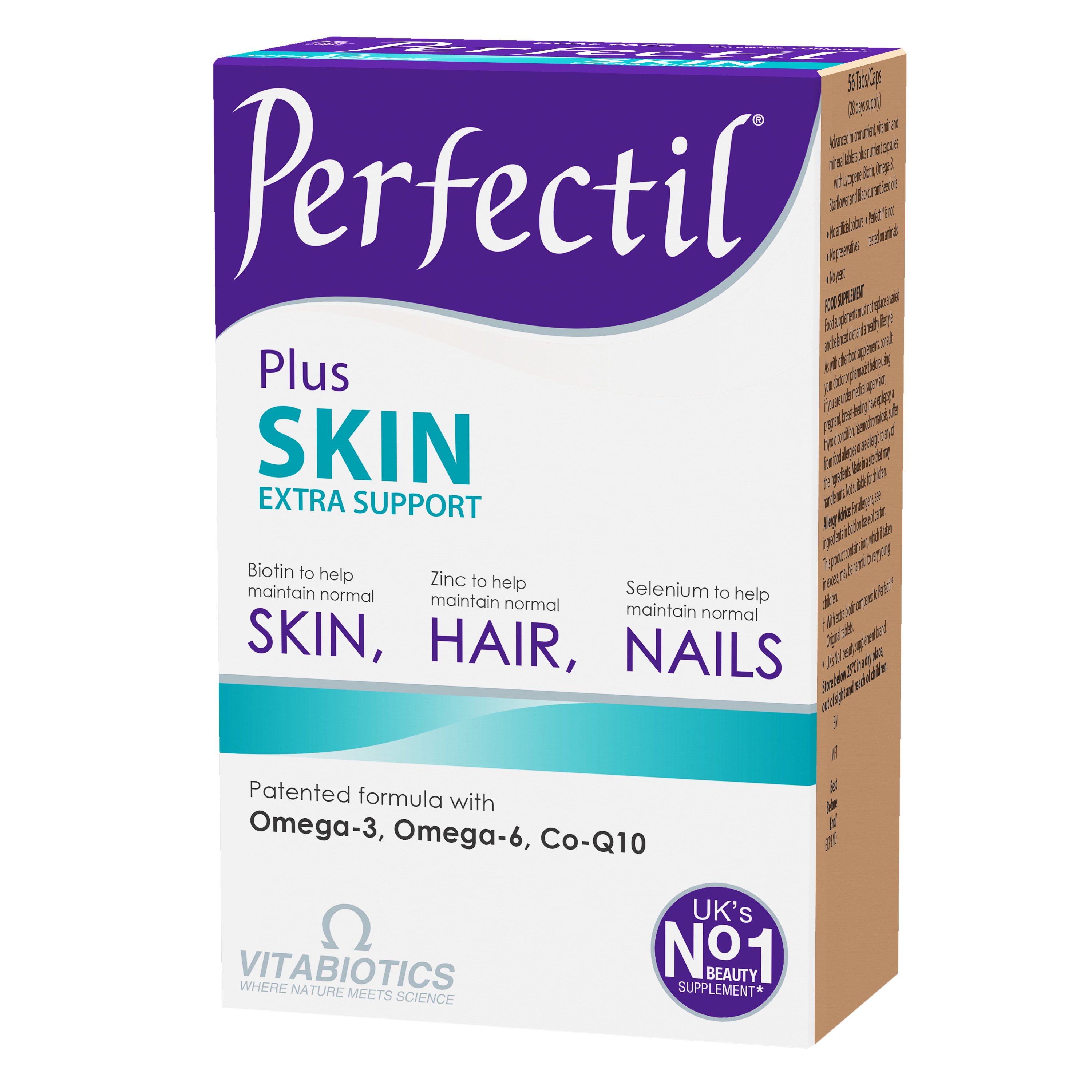 Vitabiotics Perfectil Plus Skin Συμπλήρωμα Διατροφής Θρεπτικές Κάψουλες για το Δέρμα και Αντιοξειδωτική Προστασία 56Caps