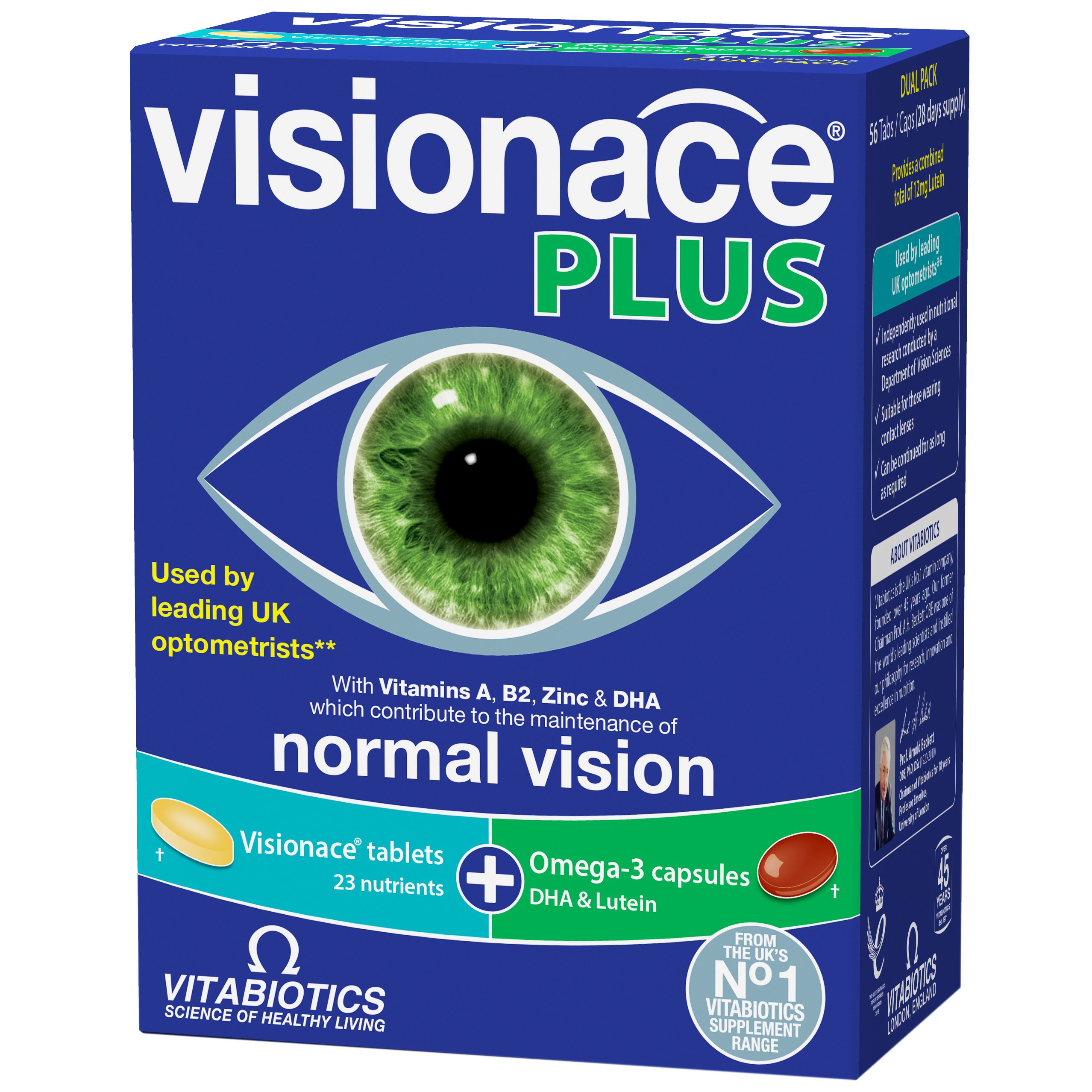 Vitabiotics Visionace Plus με Έξτρα Εστέρες Λουτεΐνης 28Tabs+28Caps