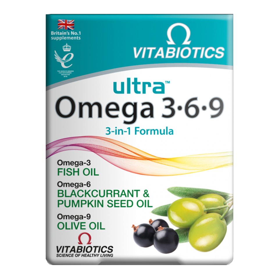 Vitabiotics Ultra Omega 3-6-9 3in1 Formula Συμπλήρωμα Διατροφής Λιπαρών Οξέων 60caps