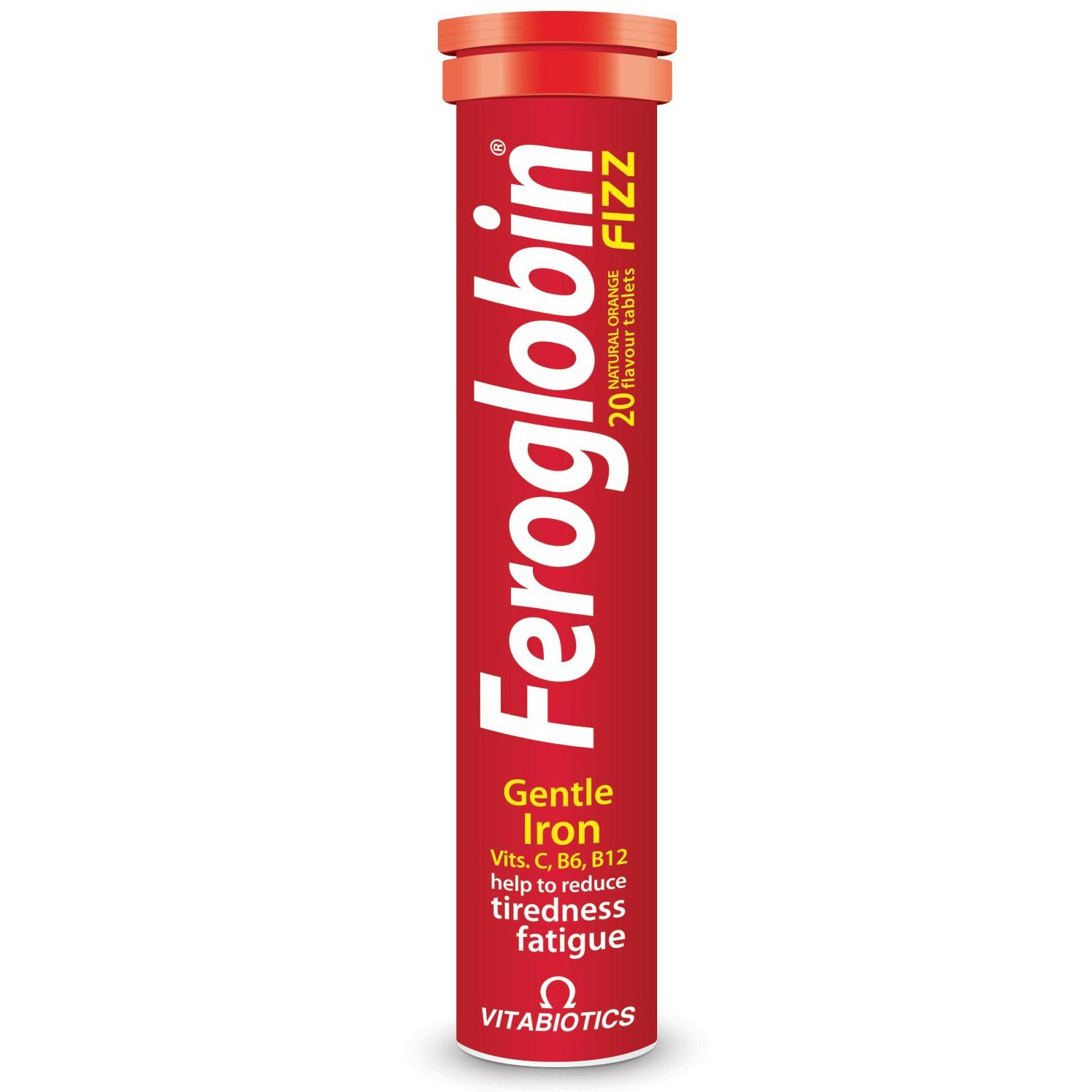 Vitabiotics Feroglobin Fizz Συμπλήρωμα Διατροφής Σιδήρου & Φυλλικού Οξέως σε Αναβράζουσα Μορφή 20effer.tabs