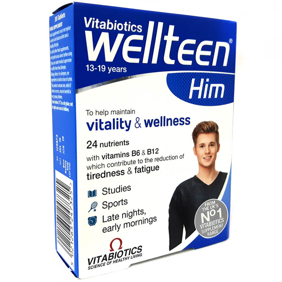 Vitabiotics Wellteen Him Συμπλήρωμα Διατροφής Πολυβιταμινών για Αγόρια 13 Έως 19 Ετών 30tabs