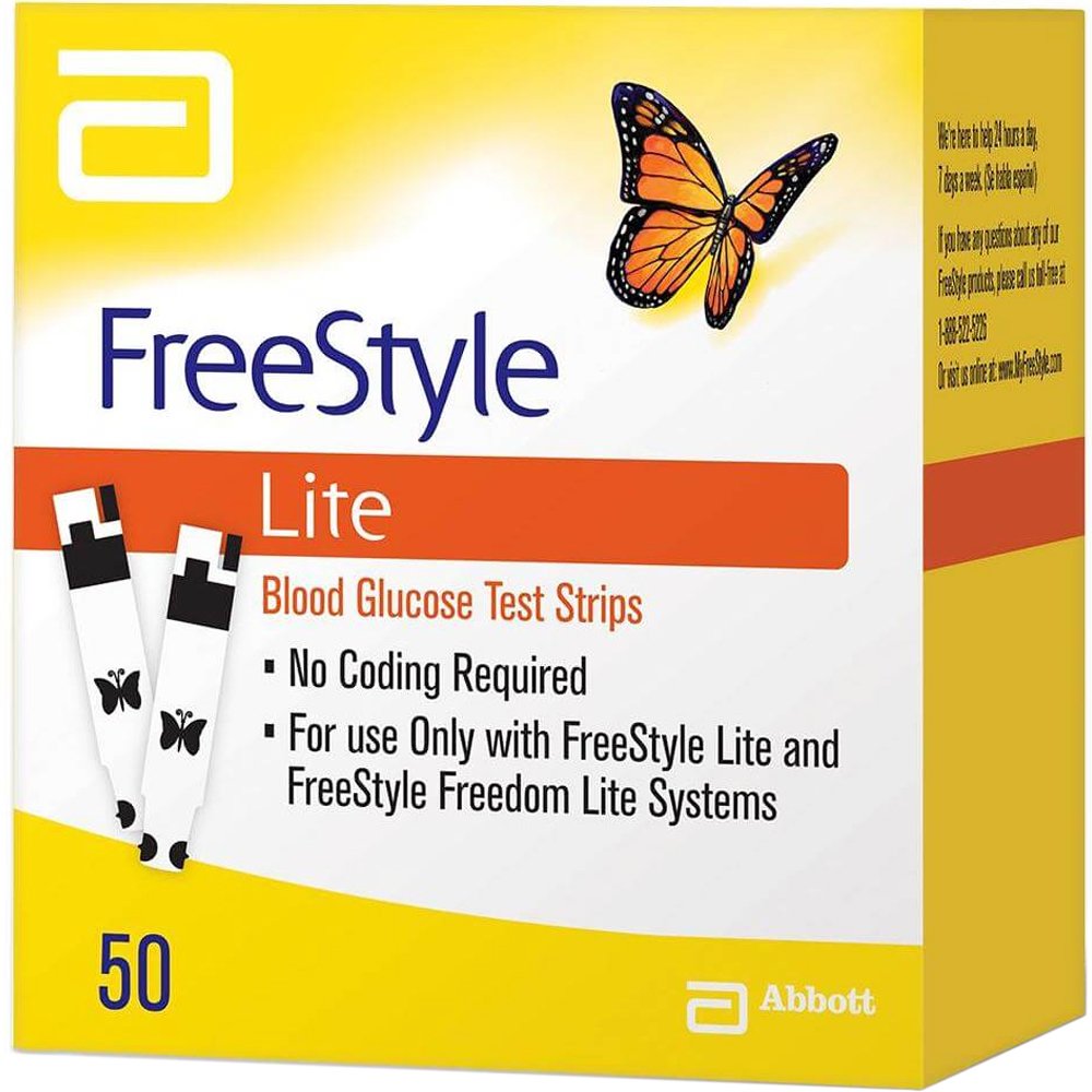 Abbott Abbott FreeStyle Lite Blood Glucoze Test Strips Ταινίες Μέτρησης Σακχάρου / Γλυκόζης Αίματος Συμβατές Μόνο με τη Συσκευή FreeStyle Freedom Lite 50 Τεμάχια