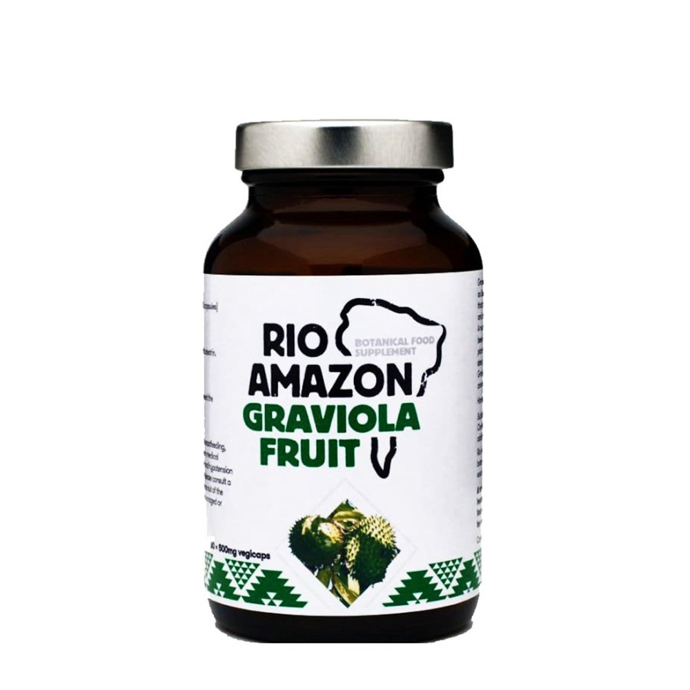 Rio Amazon Graviola Fruit 500mg Συμπλήρωμα Διατροφής για Αντιοξειδωτική Προστασία & Ενίσχυση του Ανοσοποιητικού 120veg.caps