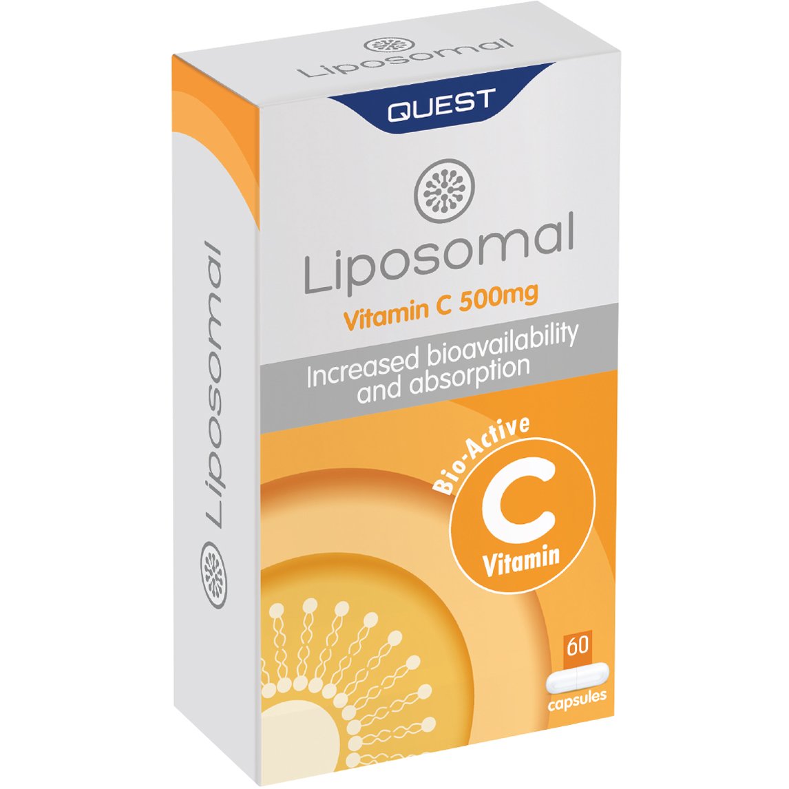 Quest Quest Liposomal Vitamin C 500mg Συμπλήρωμα Διατροφής Βιταμίνης C Λιποσωμικής Μορφής Αυξημένης Απορρόφησης & Βιοδιαθεσιμότητας για την Ενίσχυση του Ανοσοποιητικού με Αντιοξειδωτικές Ιδιότητες 60caps