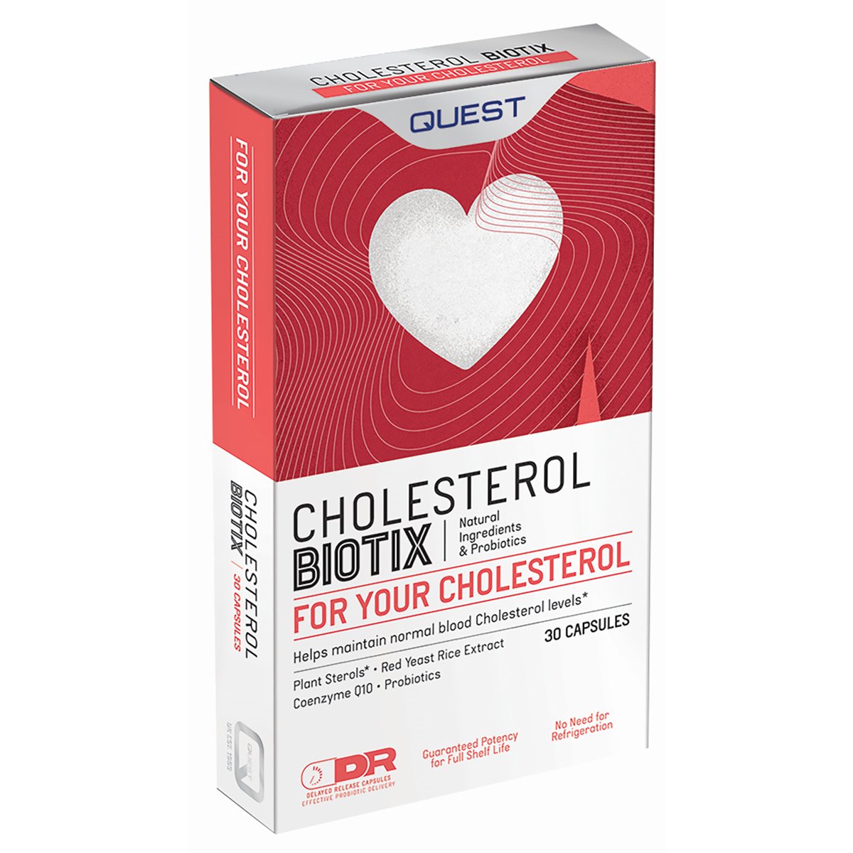 Quest Cholesterol Biotix Συμπλήρωμα Διατροφής Συμβάλλει στον Έλεγχο της Χοληστερόλης στο Αίμα 30caps