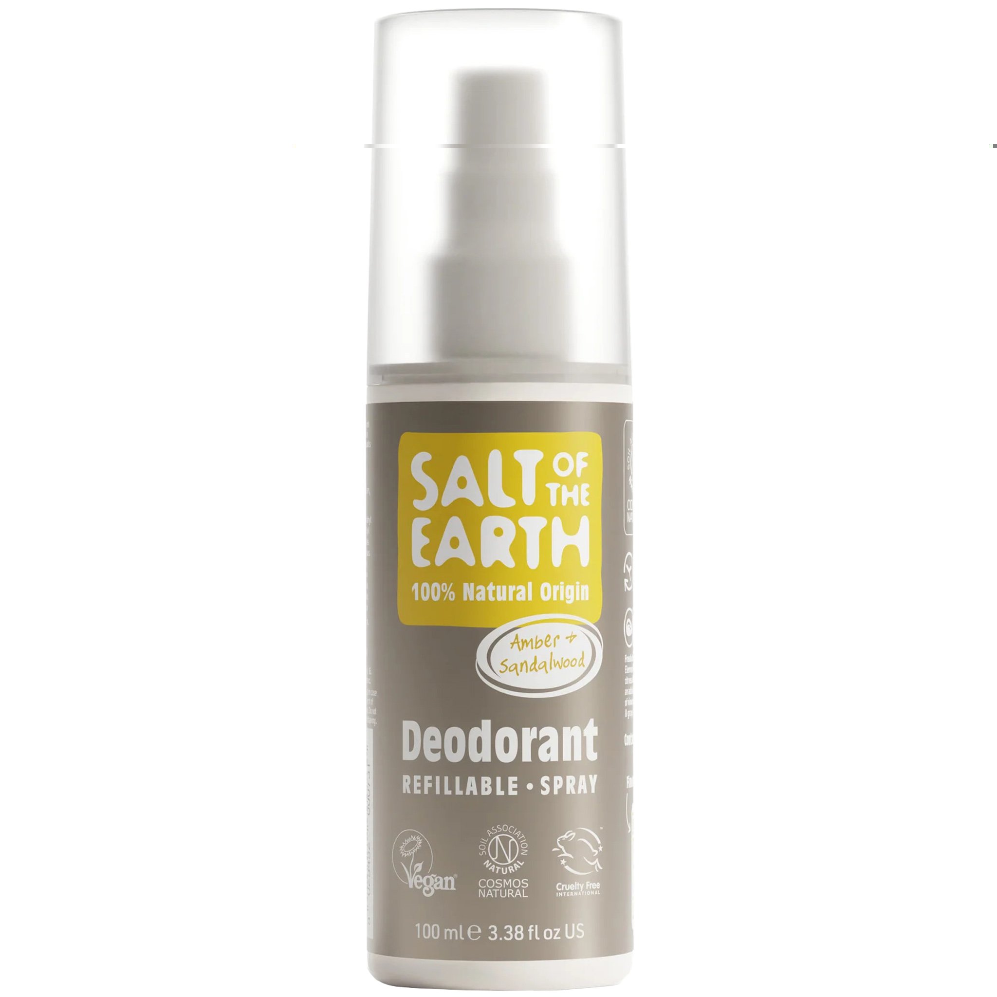 Salt of the Earth Salt of the Earth Deodorant Spray Αποσμητικό Σπρέι Φυσικής Προέλευσης με Άρωμα Κεχριμπάρι & Σανδαλόξυλο 100ml - Amber & Sandalwood