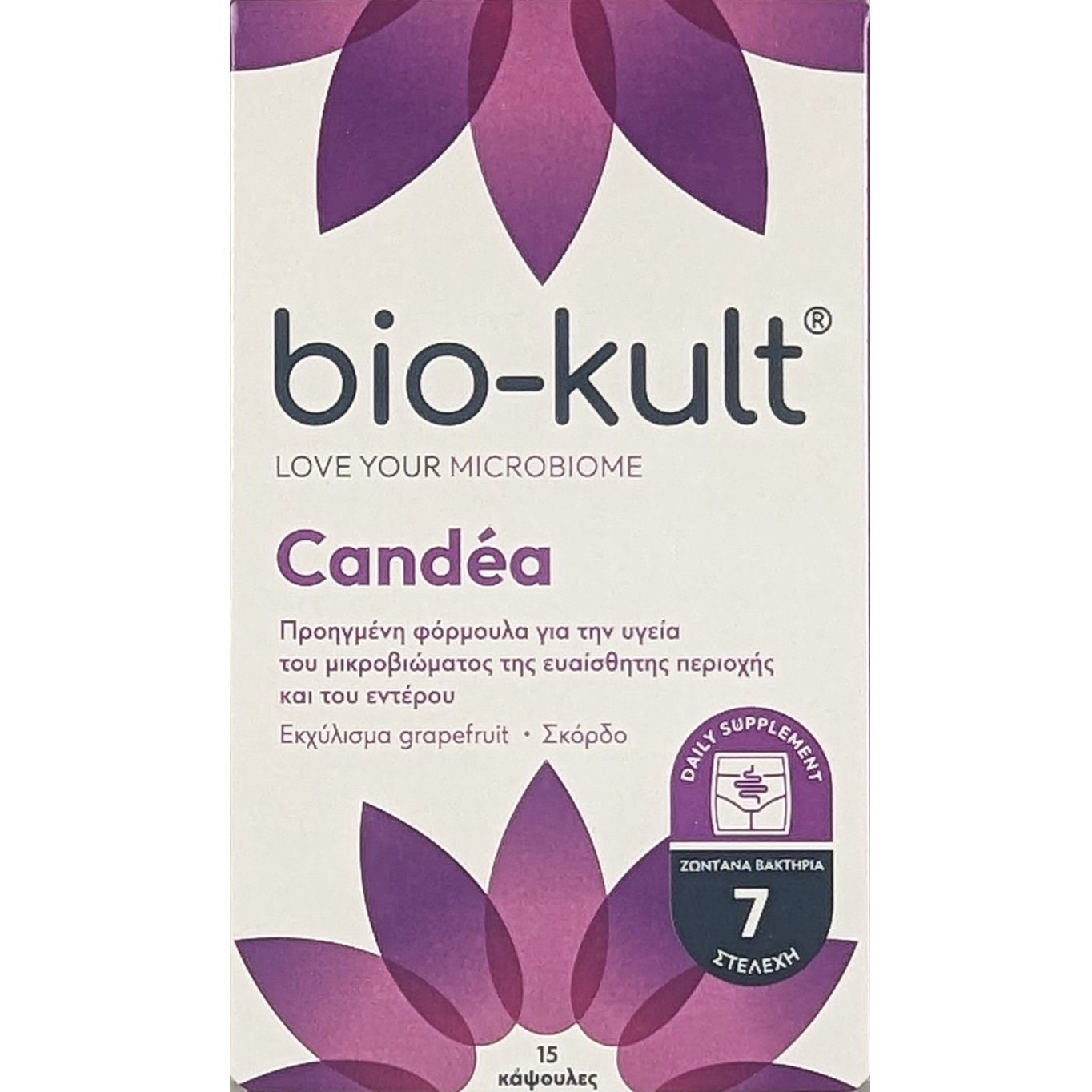 Bio-Kult Candea Συμπλήρωμα Διατροφής με Προβιοτικά για την Υγεία του Μικροβιώματος της Ευαίσθητης Περιοχής & του Εντέρου 15caps