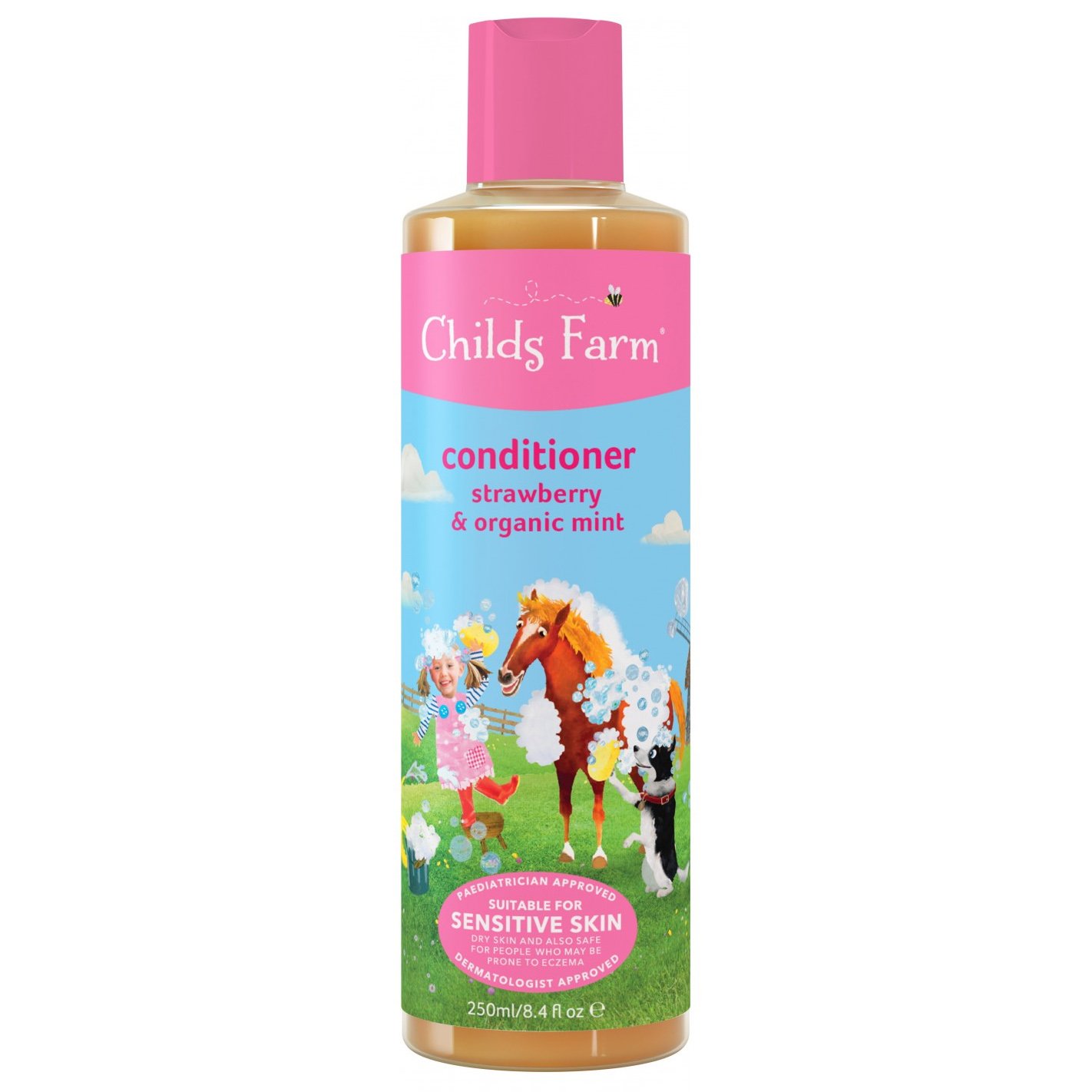 Childs Farm Conditioner Strawberry & Organic Mint Κωδ CF105 Μαλακτική Κρέμα Περιποίησης για τα Βρεφικά Μαλλάκια 250ml