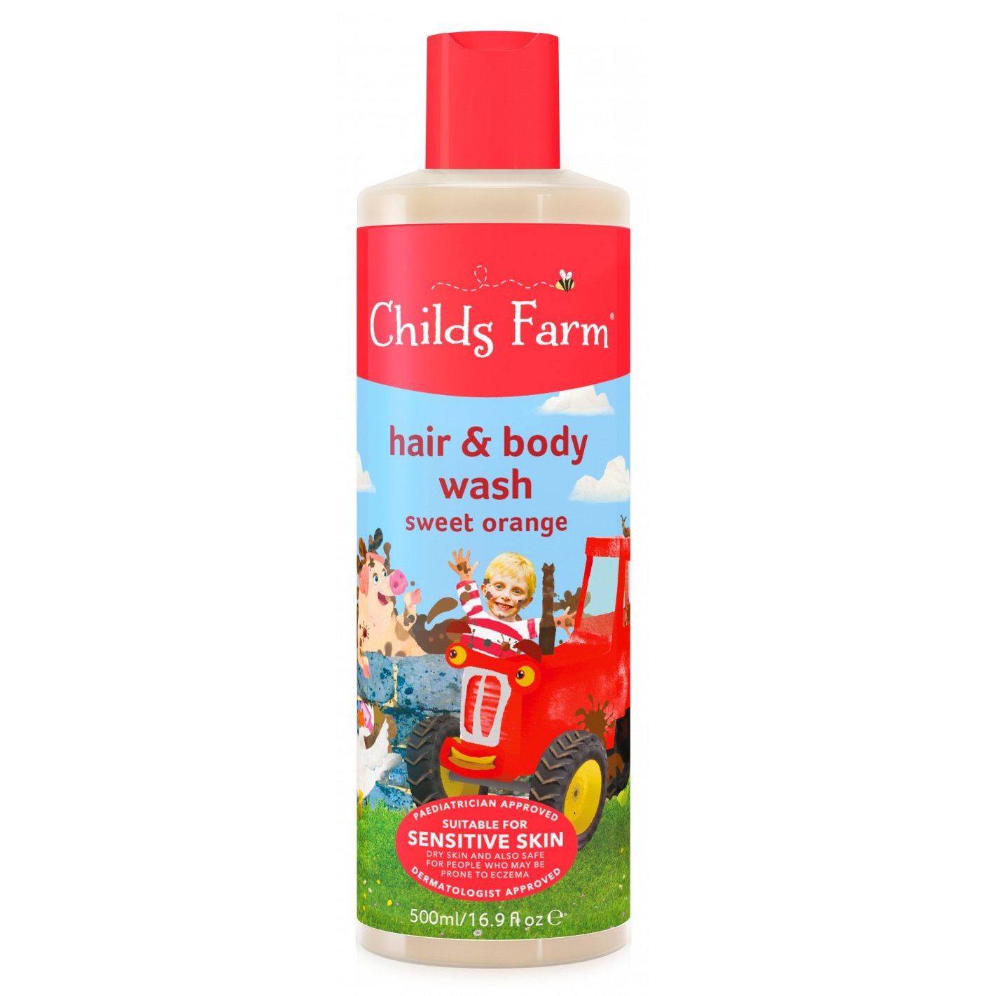 Childs Farm Childs Farm Hair & Body Wash with Sweet Orange Κωδ CF510 Σαμπουάν, Αφρόλουτρο για Βρέφη & Παιδιά με Γλυκό Άρωμα Πορτοκάλι 500ml