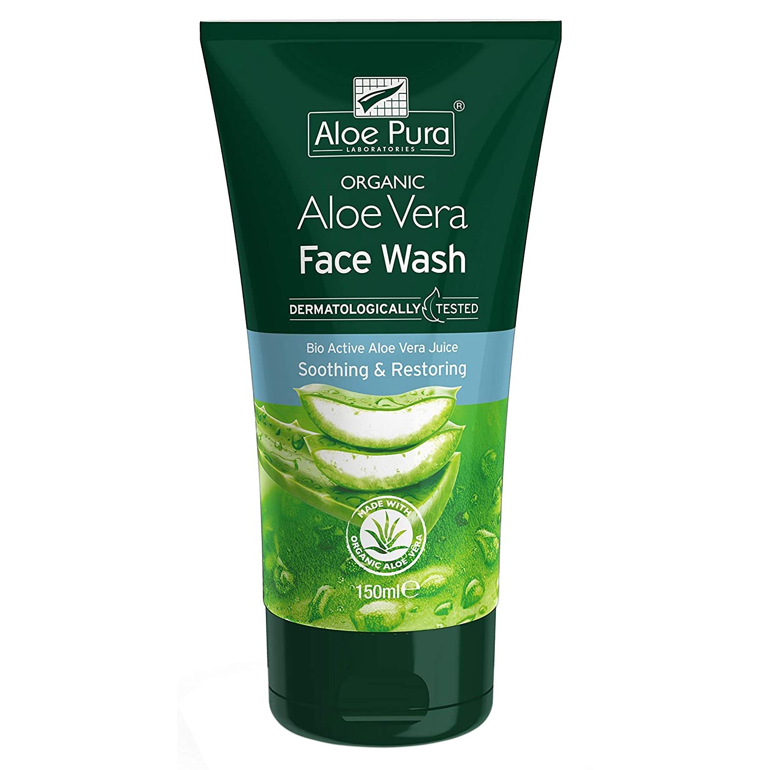 Optima Aloe Pura Organic Aloe Vera Soothing & Restoring Face Wash Gel Καταπραϋντικό & Ενυδατικό Καθαριστικό Προσώπου με Αλόη Βέρα 150ml