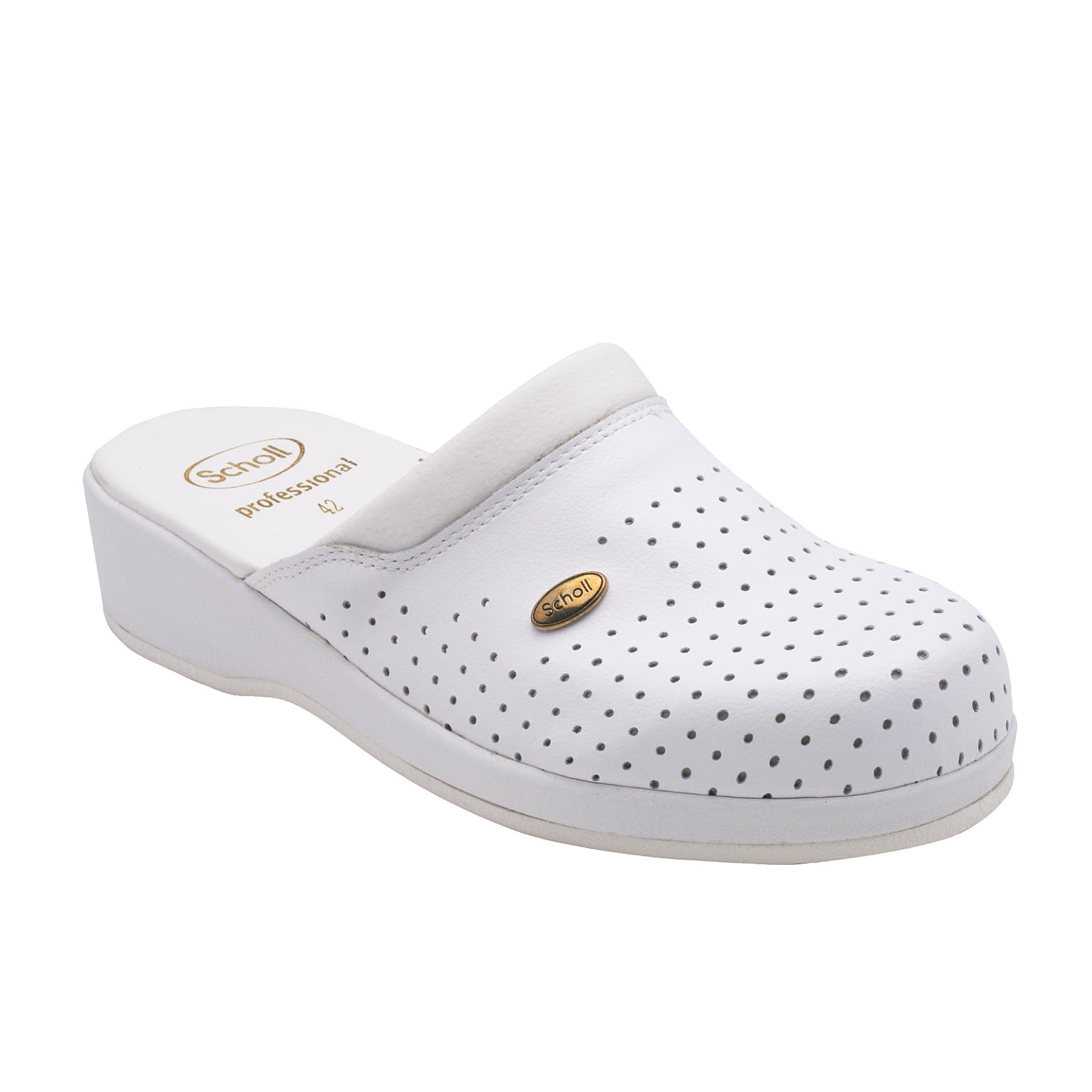 Scholl Shoes Back Guard Σαμπό Λευκό Αναπαυτικά Παπούτσια που Χαρίζουν Σωστή Στάση & Φυσικό Χωρίς Πόνο Βάδισμα 1 Ζευγάρι – 43