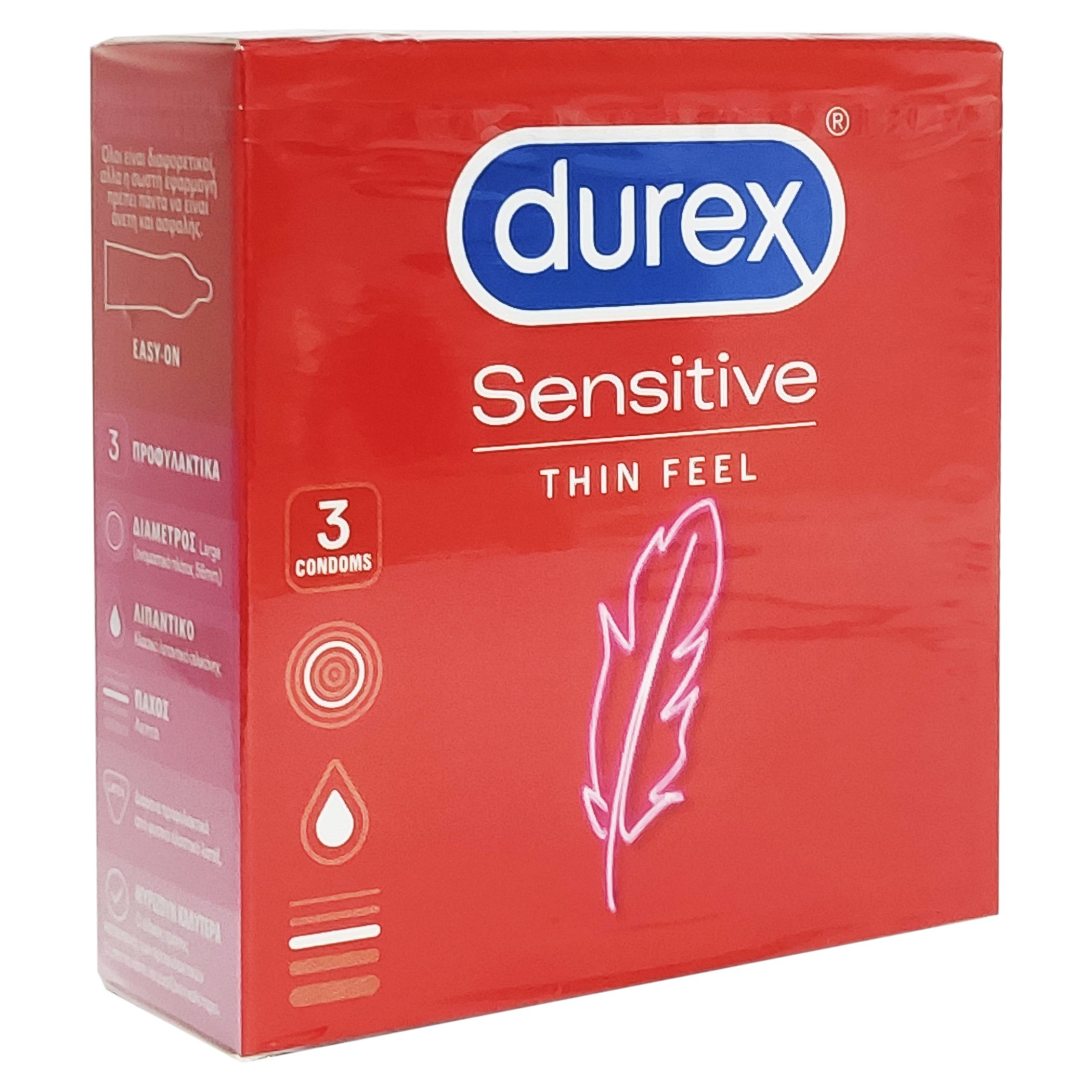 Durex Sensitive Πολύ Λεπτά Προφυλακτικά 3Τεμ