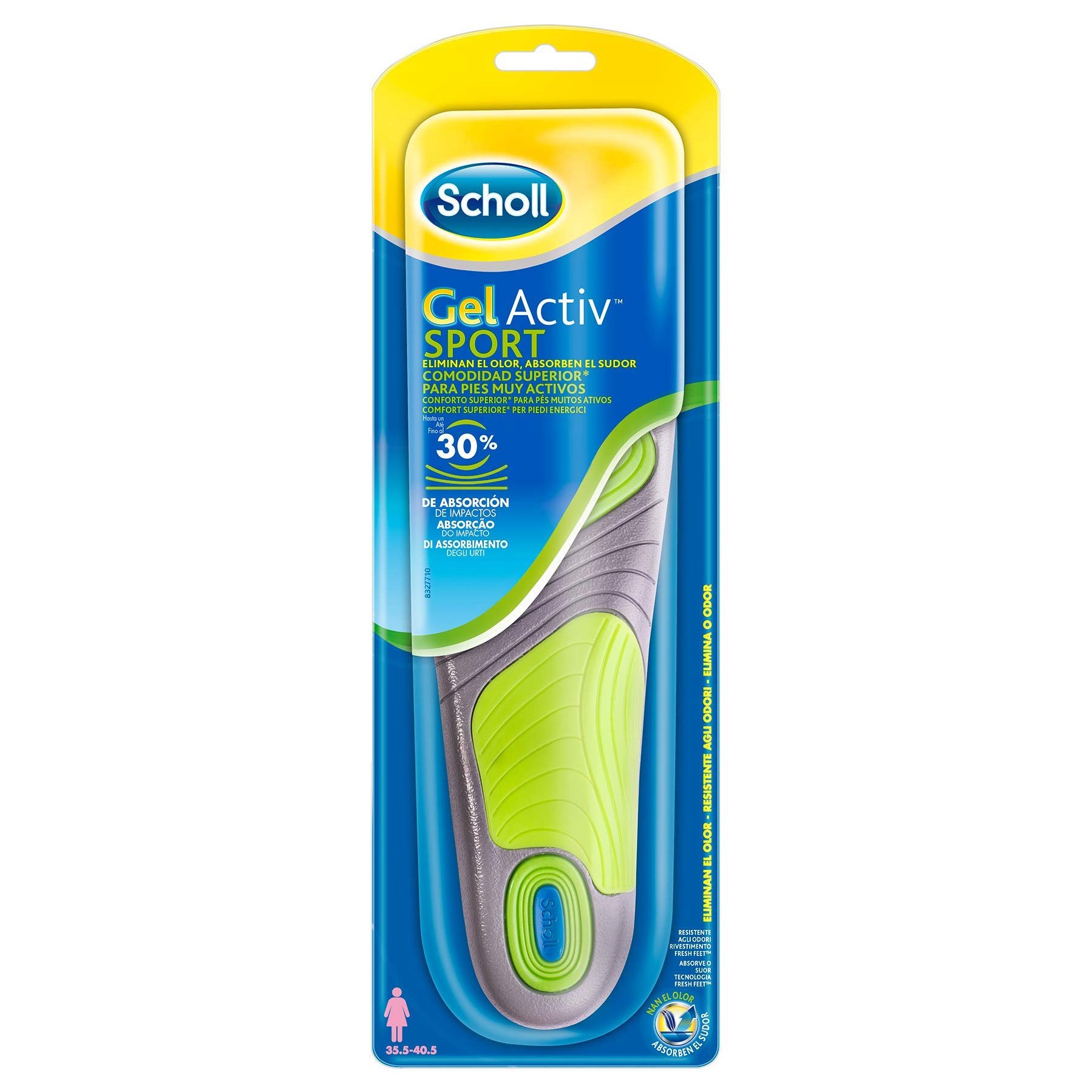 Scholl Gel Activ Sport Γυναικείοι Πάτοι για Αθλητικές Δραστηριότητες για Γυναικεία Παπούτσια Μεγέθους 35,5-40,5 1 ζευγάρι