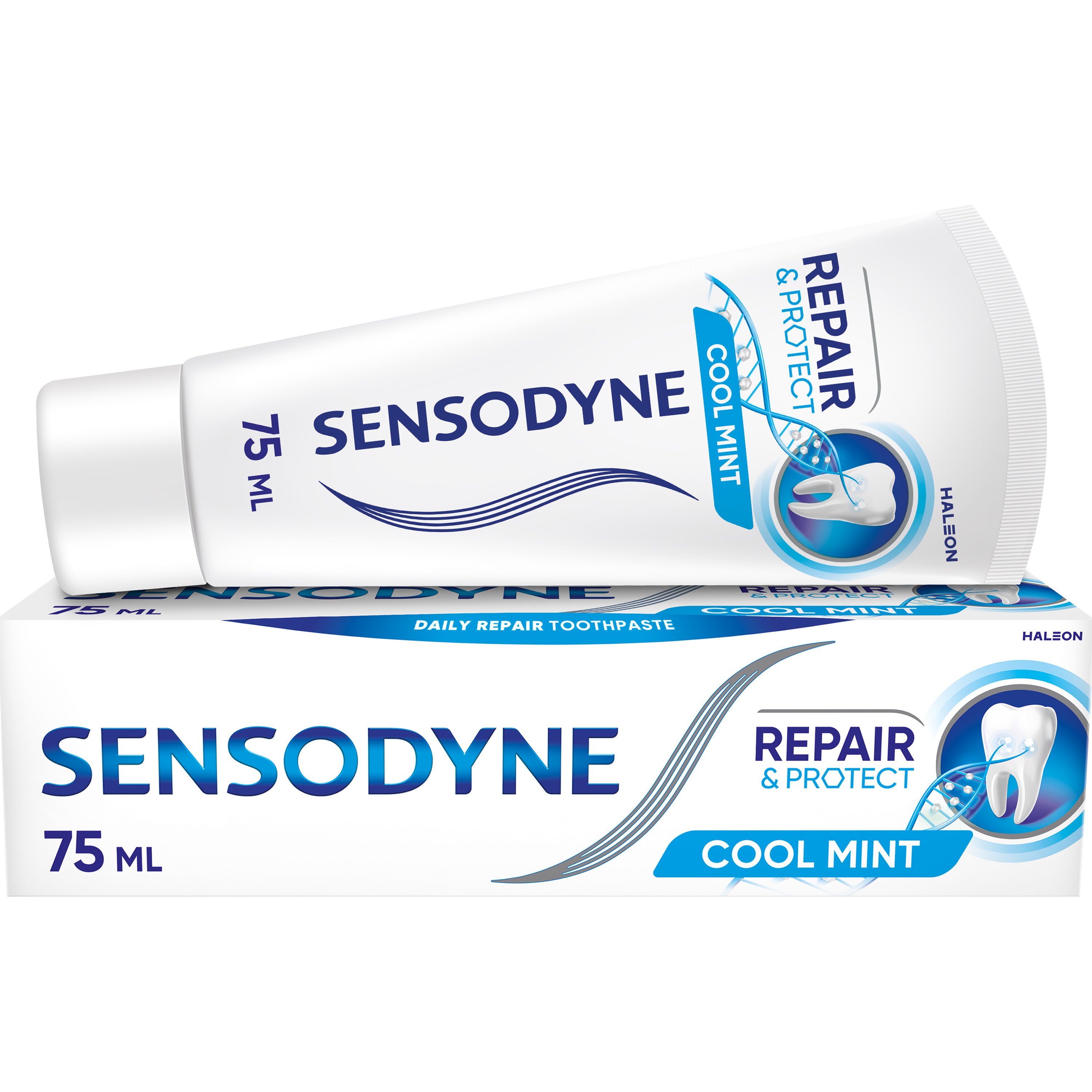 Sensodyne Repair & Protect Toothpaste Cool Mint Οδοντόκρεμα Καθημερινής Χρήσης για Αναδόμηση των Ευαίσθητων Δοντιών με Δροσερή Γεύση Μέντας 75ml