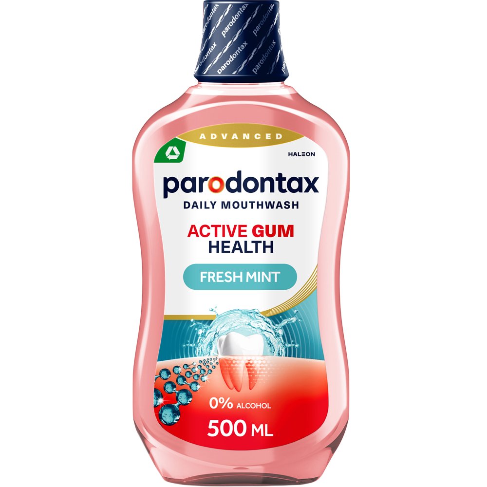 Parodontax Active Gum Health Daily Mouthwash Στοματικό Διάλυμα Καθημερινής Χρήσης για τη Βελτίωση της Υγείας των Ούλων με Γεύση Μέντα 500ml