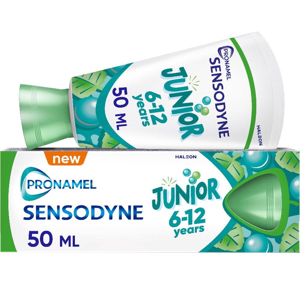 Sensodyne Junior Pronamel 6-12y Toothpaste Παιδική Οδοντόκρεμα για Ευαίσθητα Δόντια με 24ώρη Προστασία από την Τερηδόνα & Γεύση Μέντας 50ml