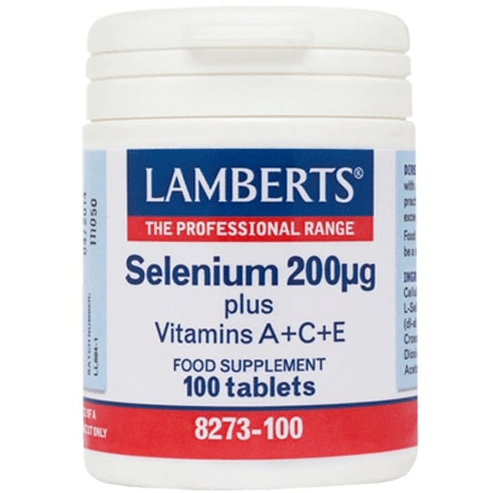 Lamberts Lamberts Selenium Συμπλήρωμα Διατροφής Σελήνιου με Βιταμίνες A, C & E για την Ενίσχυση της Ανδρικής Γονιμότητας & Ανοσοποιητικού Συστήματος 200μg, 100tabs