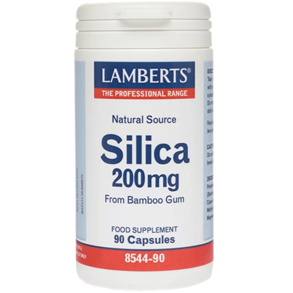 Lamberts Lamberts Silica 200mg Συμπλήρωμα Διατροφής Πυριτίου για την Ενίσχυση Παραγωγής Κολλαγόνου & Διατήρηση Υγειών Μαλλιών, Νυχιών & Δέρματος 90caps