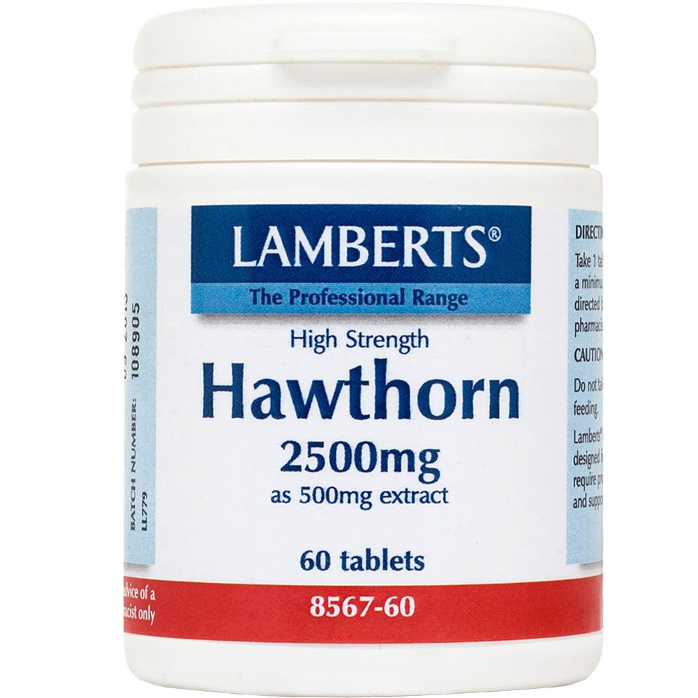Lamberts Hawthorn Συμπλήρωμα Διατροφής με Εκχύλισμα Κράταιγου με Καρδιοτονωτικές Ιδιότητες 2500mg, 60tabs