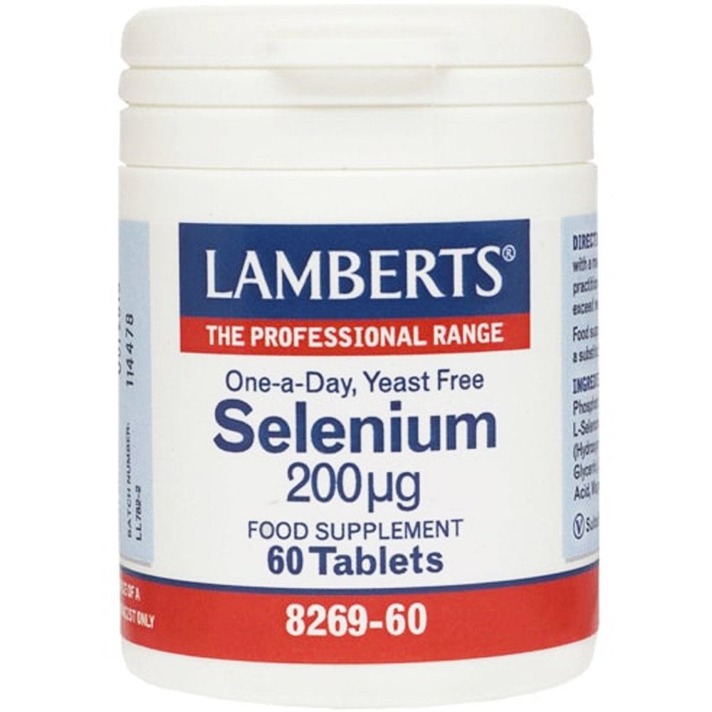 Lamberts Selenium Συμπλήρωμα Διατροφής με Σελήνιο για την Ενίσχυση της Ανδρικής Γονιμότητας & τη Φυσιολογική Λειτουργία του Οργανισμού 200μg, 60tabs