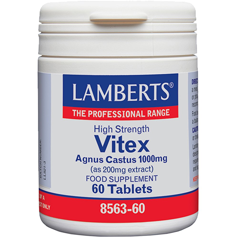 Lamberts Lamberts Vitex Agnus-Castus Συμπλήρωμα Διατροφής Εκχυλίσματος Λυγαριάς με Αντιοξειδωτικές Ιδιότητες Κατά του Προεμμηνορρυσιακού Συνδρόμου 1000mg, 60tabs