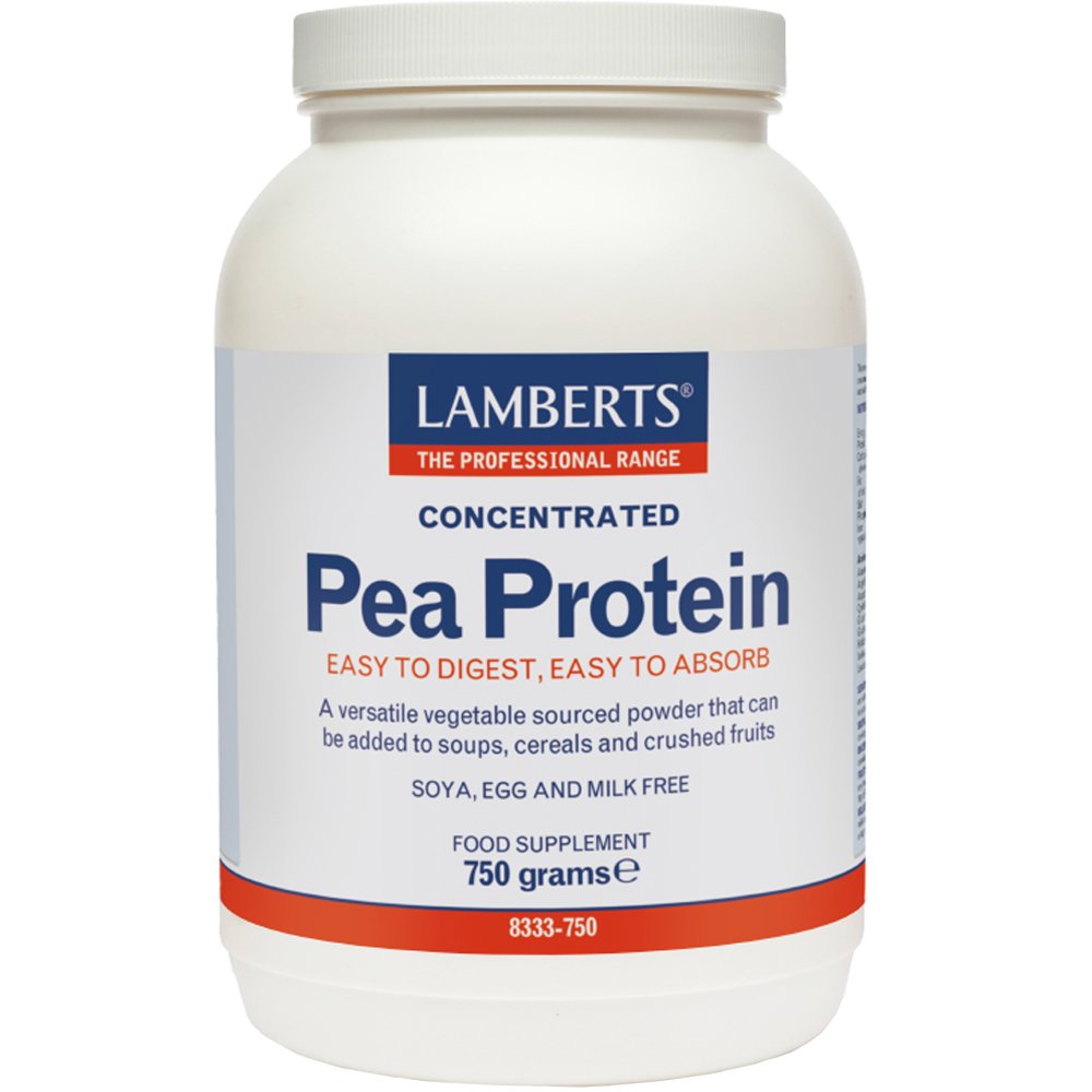 Lamberts Concentrated Pea Protein Συμπλήρωμα Διατροφής Πρωτεΐνης Μπιζελιού για Αποκατάσταση & Αύξηση Καθαρής Μυϊκής Μάζας 750g
