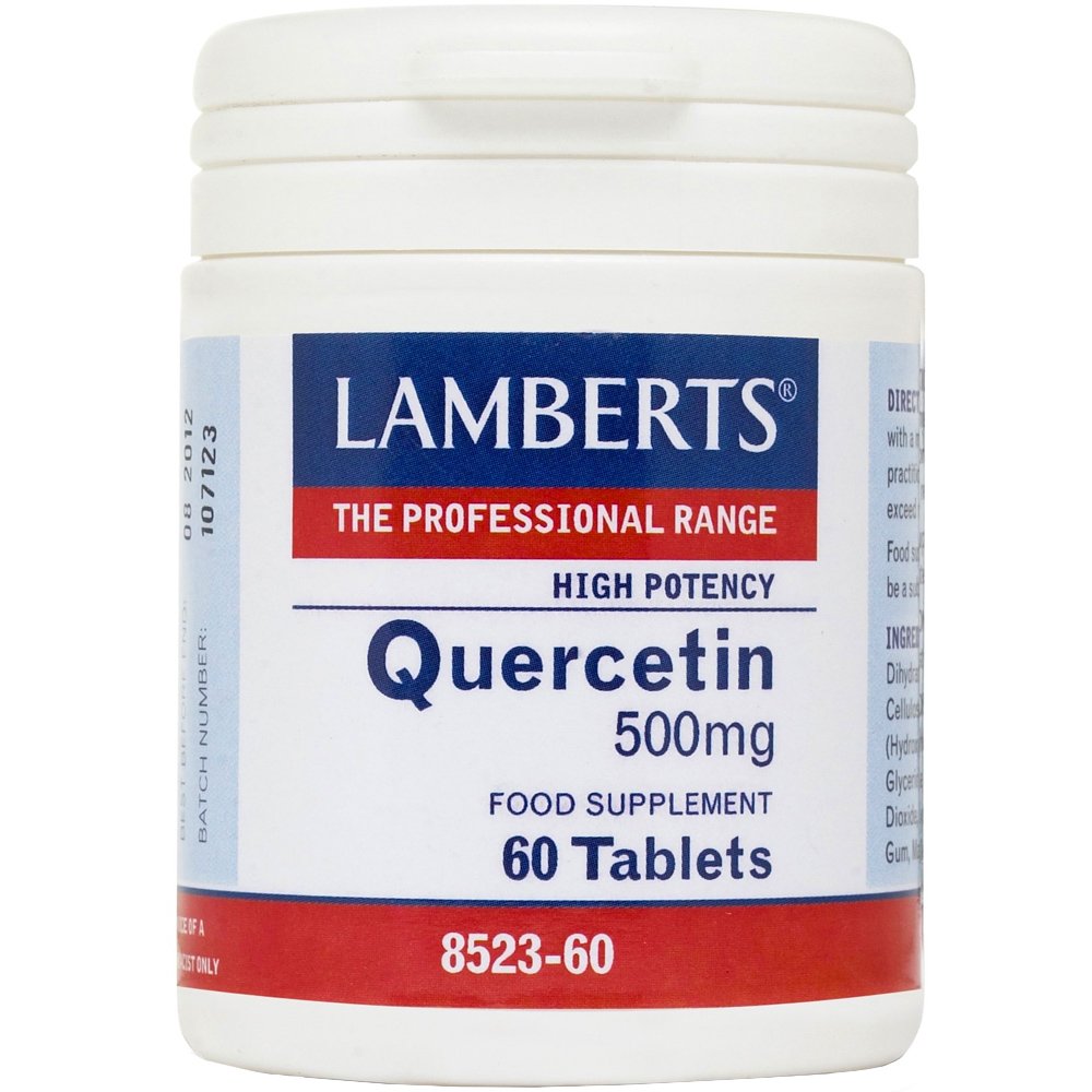 Lamberts Quercetin Συμπλήρωμα Διατροφής Κερσετίνης με Αντιοξειδωτική & Αντιφλεγμονώδη Δράση 500mg, 60tabs