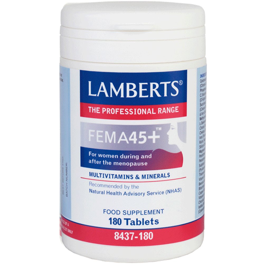 Lamberts Fema 45+ Συμπλήρωμα Διατροφής Πολυβιταμινών για τις Γυναίκες που Εισέρχονται ή Βρίσκονται σε Περίοδο Εμμηνόπαυσης 180tabs