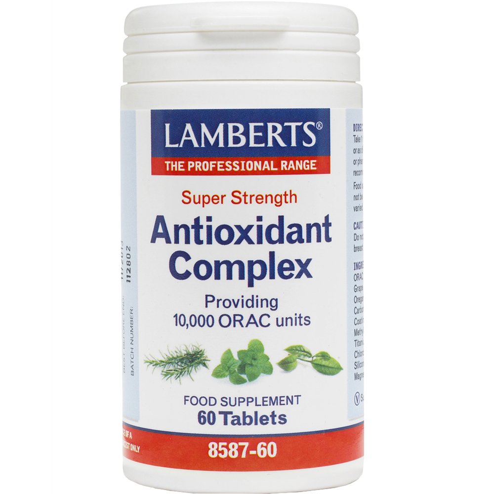 Lamberts Super Strength Antioxidant Complex Συμπλήρωμα Διατροφής Συμπλέγματος Φυτικών Αντιοξειδωτικών Υψηλής Ισχύος 60tabs