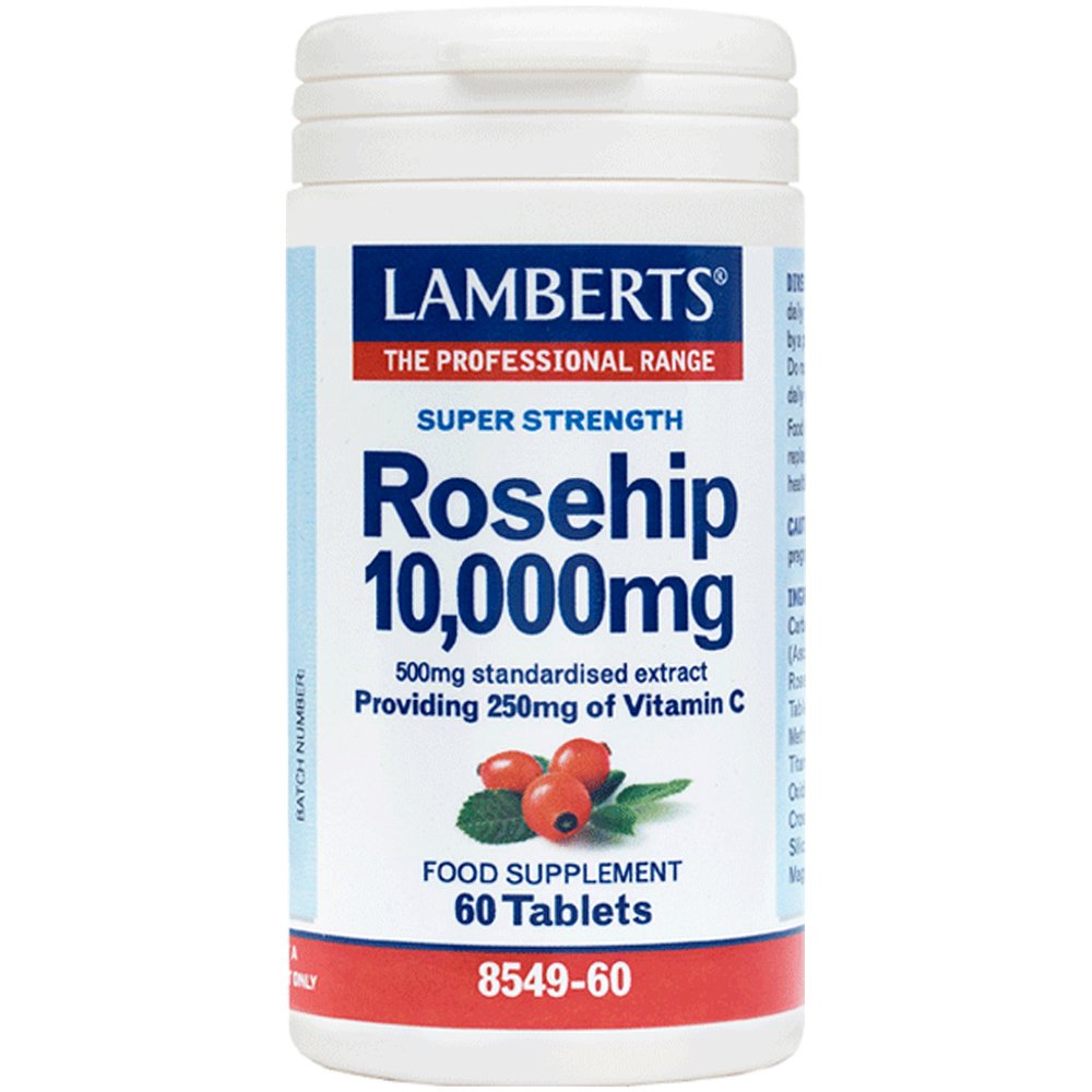 Lamberts Rosehip Συμπλήρωμα Διατροφής Εκχυλίσματος Καρπού Αγριοτριανταφυλλιάς με Αντιοξειδωτικές Ιδιότητες για την Ενίσχυση του Ανοσοποιητικού 10.000mg, 60tabs