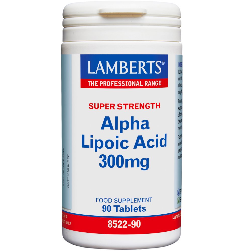 Lamberts Alpha Lipoic Acid Συμπλήρωμα Διατροφής με Αντιοξειδωτική Δράση Απαραίτητο για την Παραγωγή Ενέργειας 300mg, 90tabs