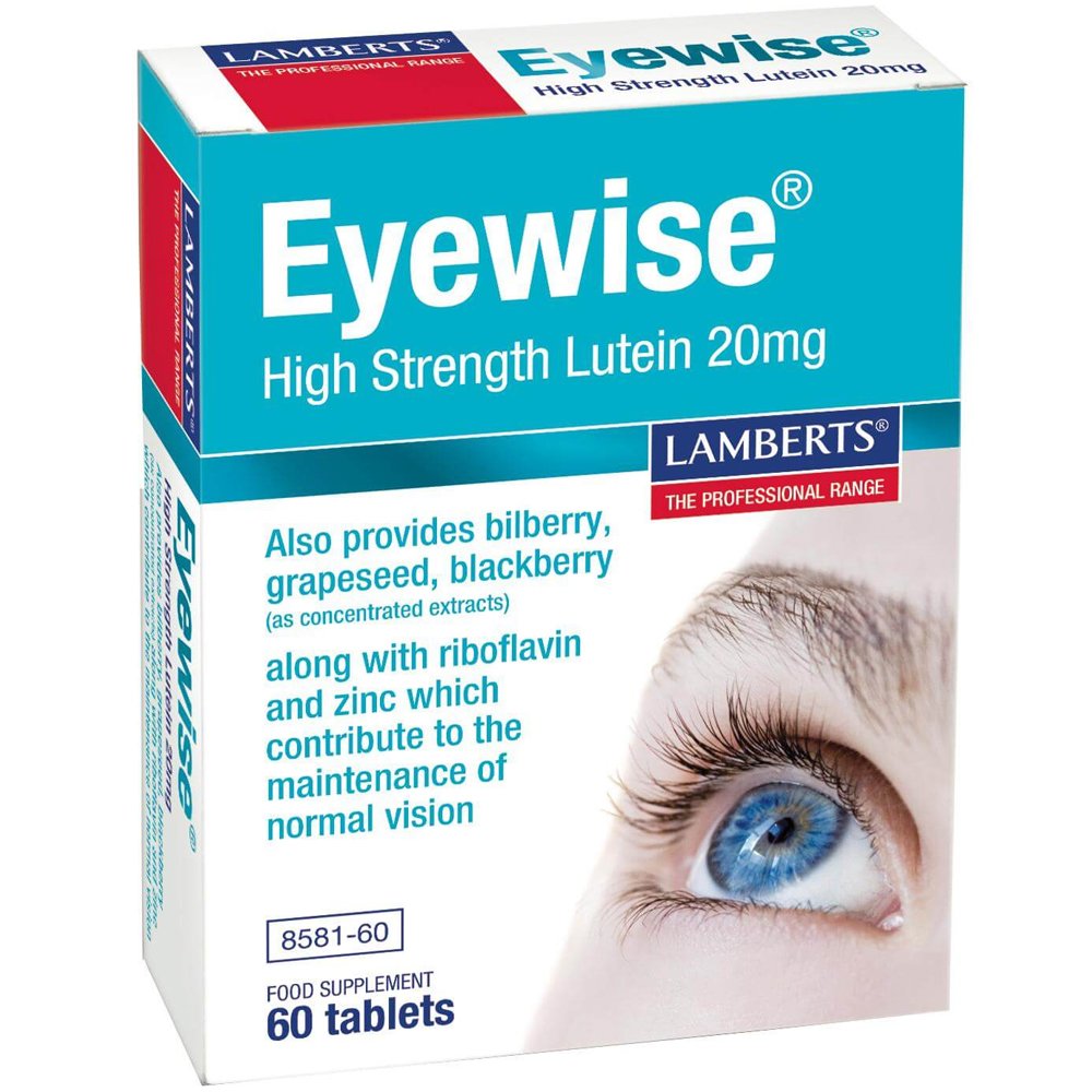 Lamberts Lamberts Eyewise High Strength Lutein Συμπλήρωμα Διατροφής Λουτεΐνης για τη Διατήρηση της Φυσιολογικής Όρασης 20mg, 60tabs