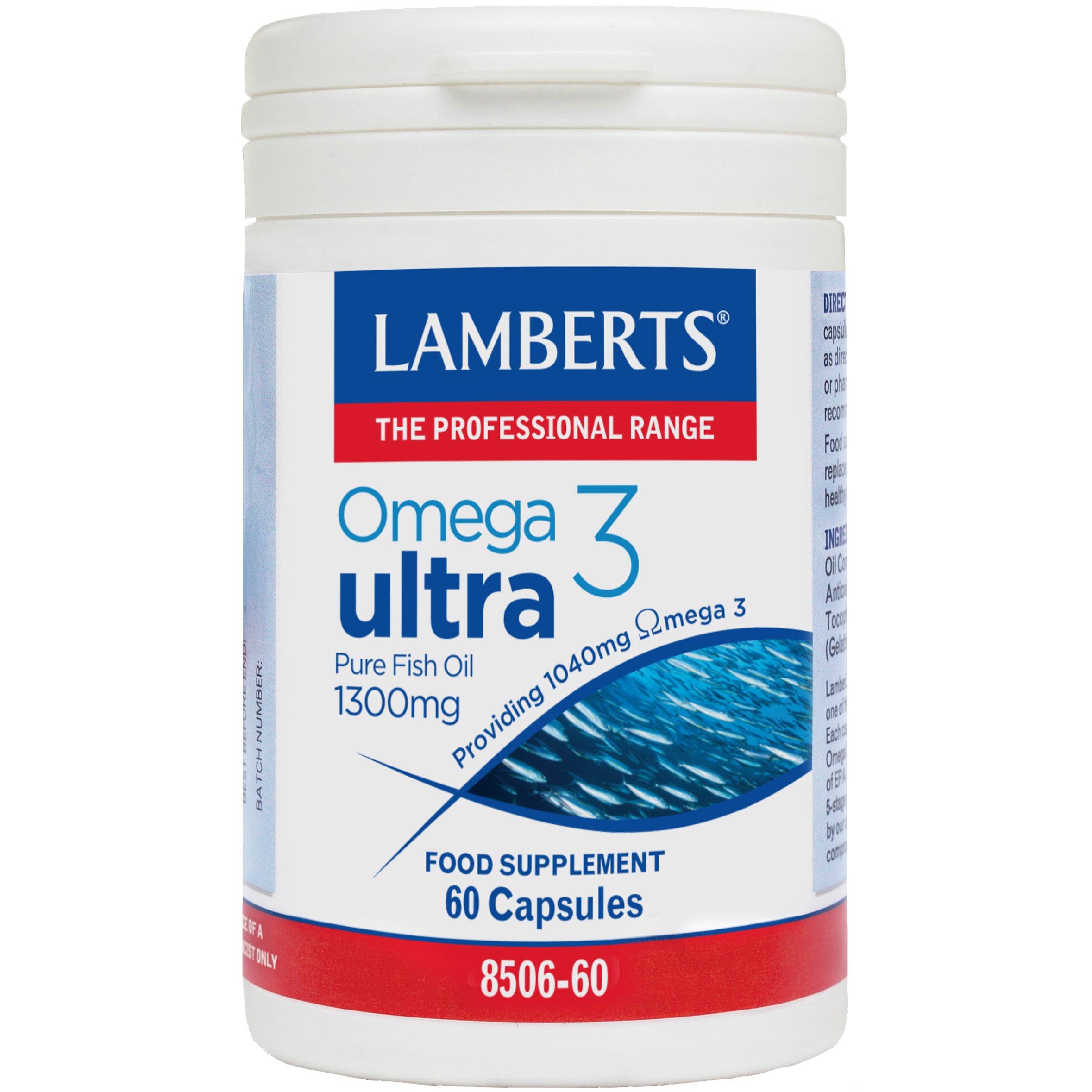 Lamberts Omega 3 Ultra Συμπλήρωμα Διατροφής Ω3 Λιπαρών Οξέων 1300mg, 60caps